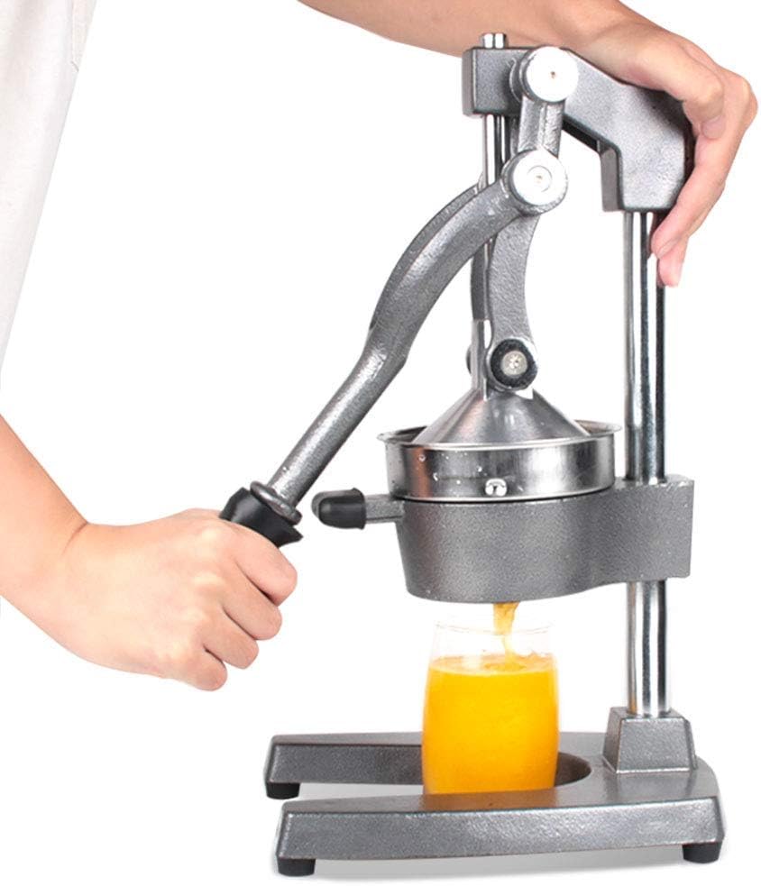 DAWOO Saftpresse Manuell - Professioneller Zitruspresse Edelstahl Manuelle Orangenpresse Hochwertiger Zitrus-Entsafter Orangensaft- und Limettenpresse (Schwarz)