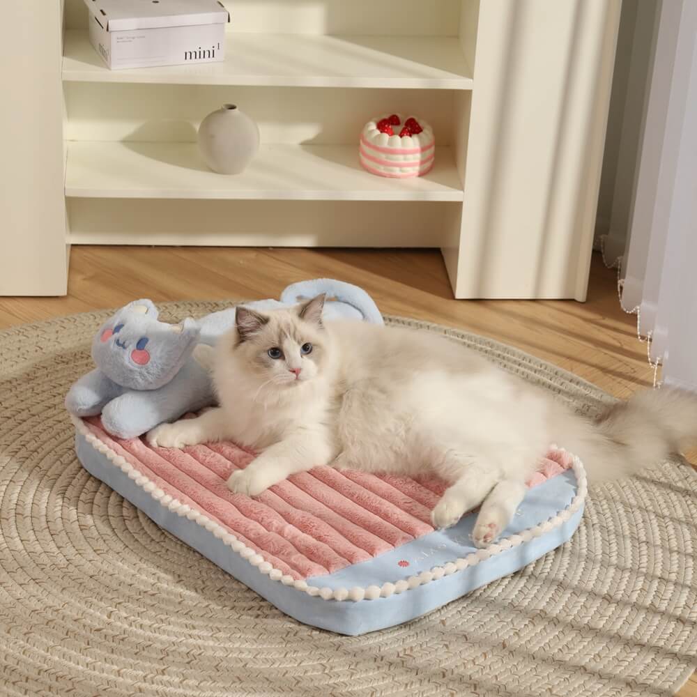CozyCat Haven – Interaktives Katzenbett für warme und spielerische Stunden