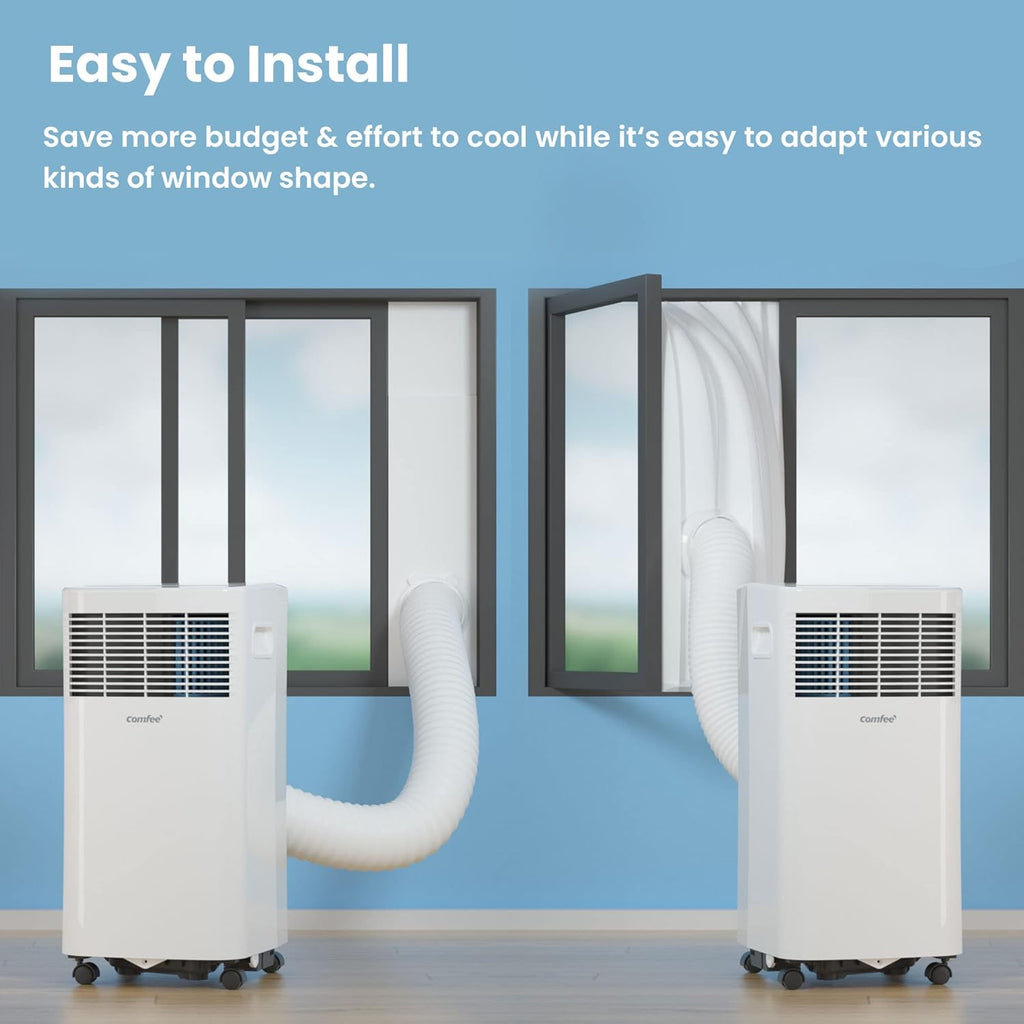 Comfee Condizionatore Portatile Easy Cool 2.0, 7000 BTU 2,0kW, Raffreddamento&Ventilazione&Deumidificazione, Adatto per Ambienti fino a 68m³(25㎡), Controllo tramite APP/Alexa/Google Home/IFTTT, Climatizzatore Portatile con Tubo di Scarico