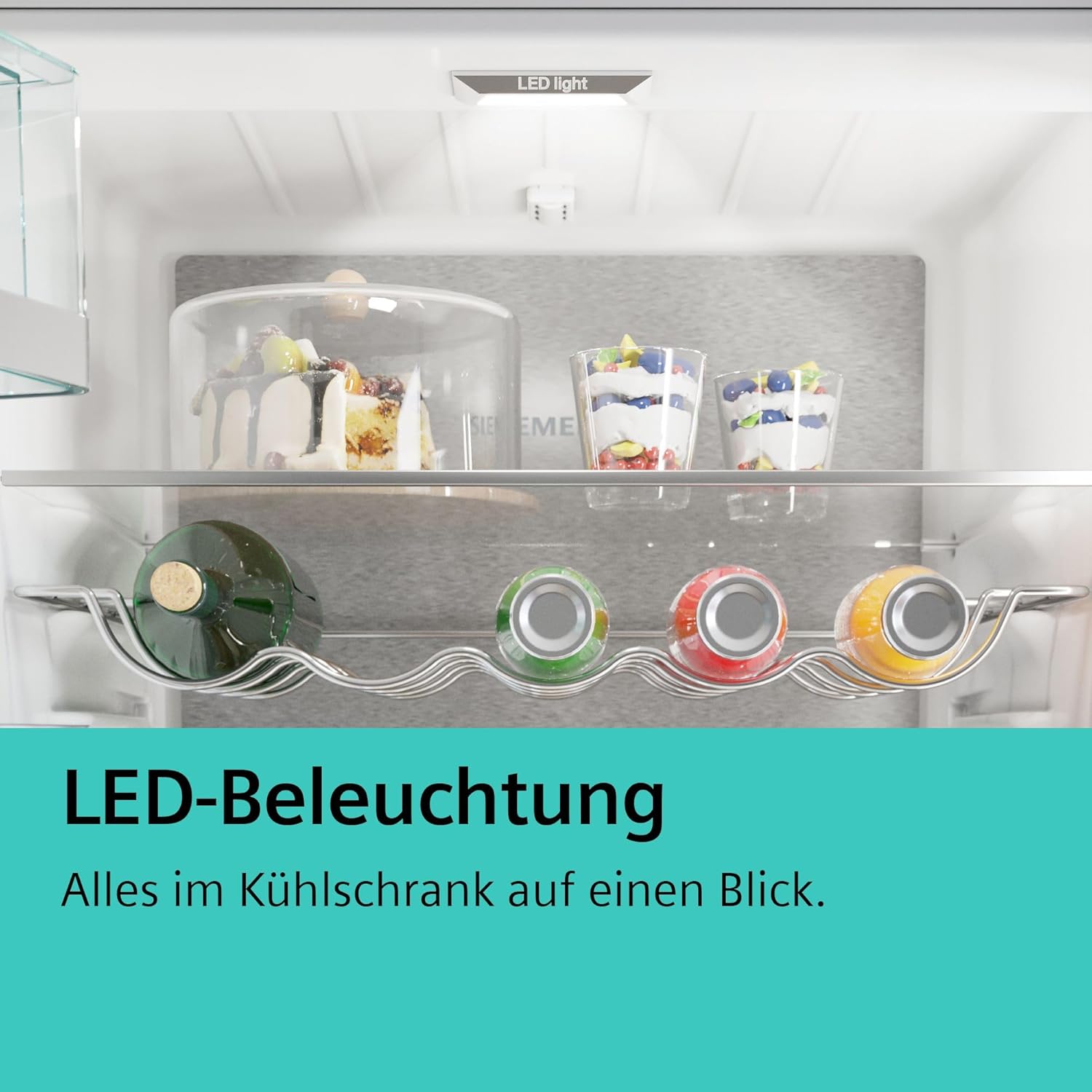 SIEMENS KG39EAICA iQ500 Frigorifero con congelatore, 201 x 60 cm, 249 L frigorifero + 94 L congelatore, LowFrost sbrinamento meno frequente, illuminazione a LED uniforme, BigBox spazio per alimenti congelati di grandi dimensioni