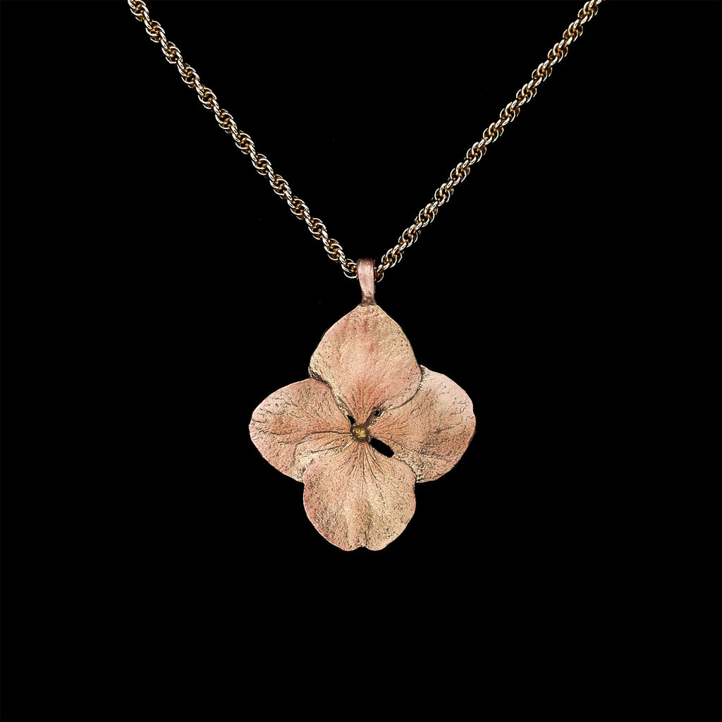 Collana di ortensie con pendente - Fiore