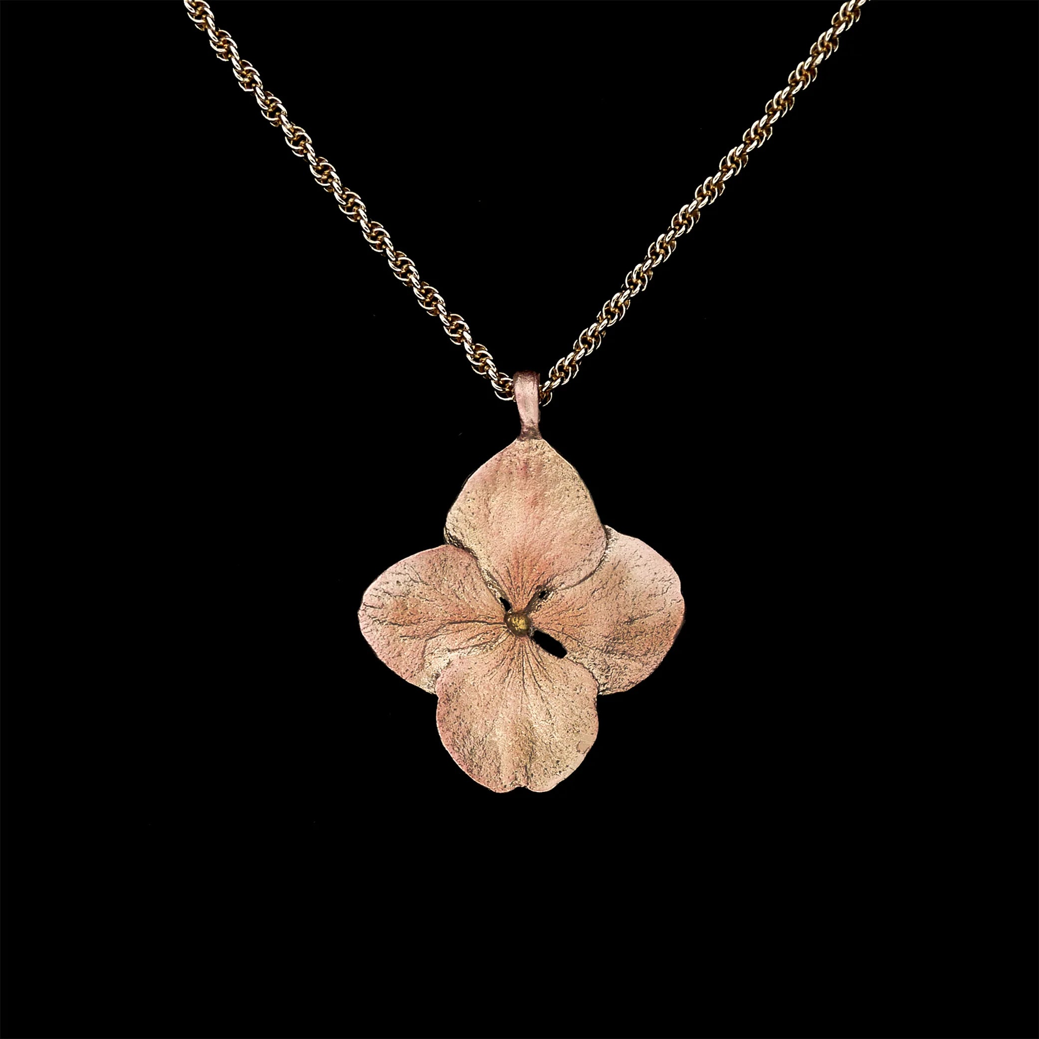 Collana di ortensie con pendente - Fiore