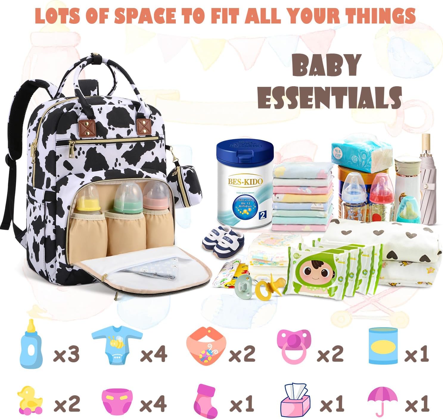 Tenot Baby Wickeltasche Reise Baby Mädchen Jungen