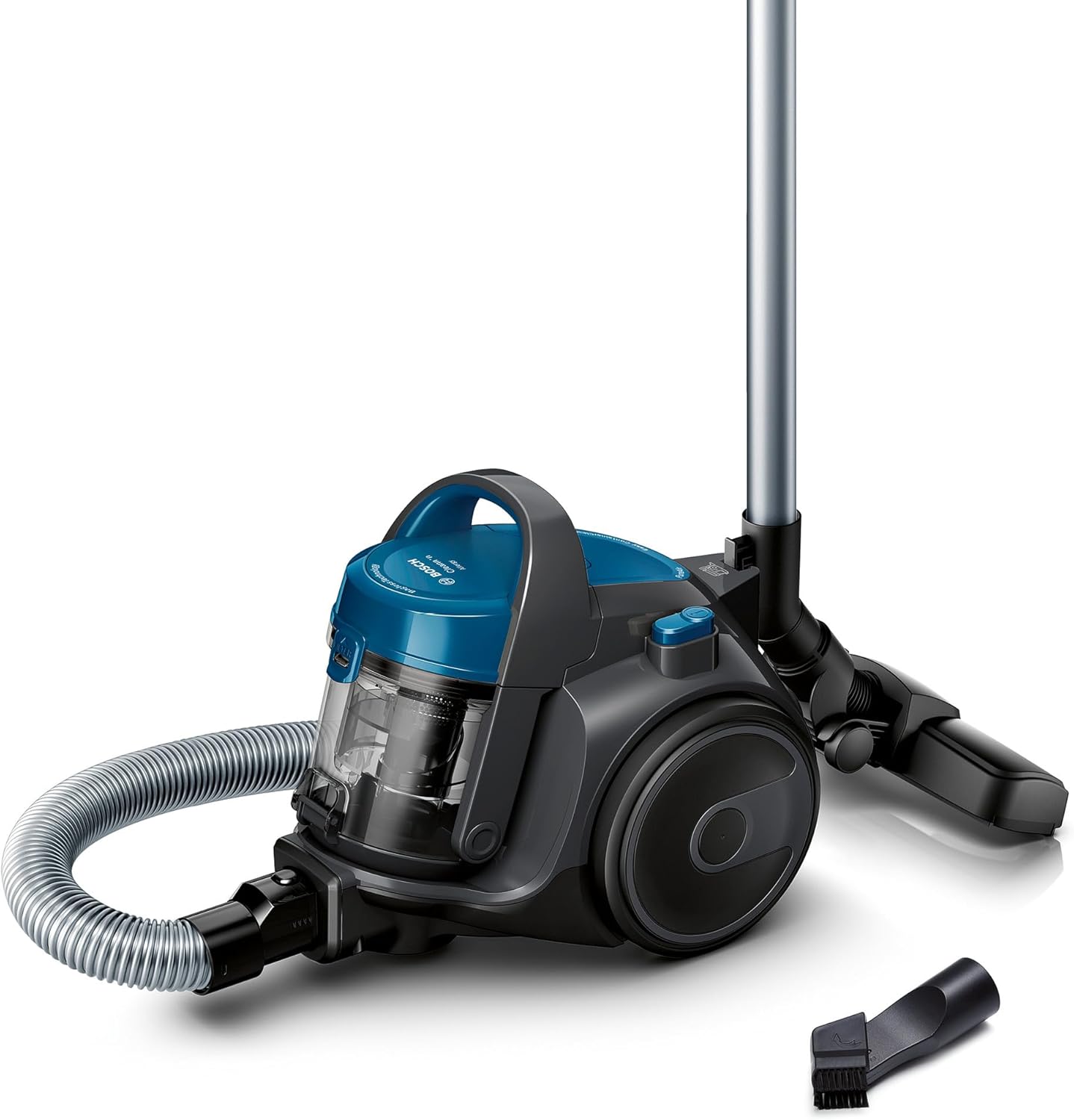 Bosch Staubsauger beutellos Cleann Serie 2 BGC05A220A, Bodenstaubsauger, Bodendüse für Parkett, Teppich, Fliesen, Hygiene-Filter, langes Kabel, leise, leicht, 700 W, blau