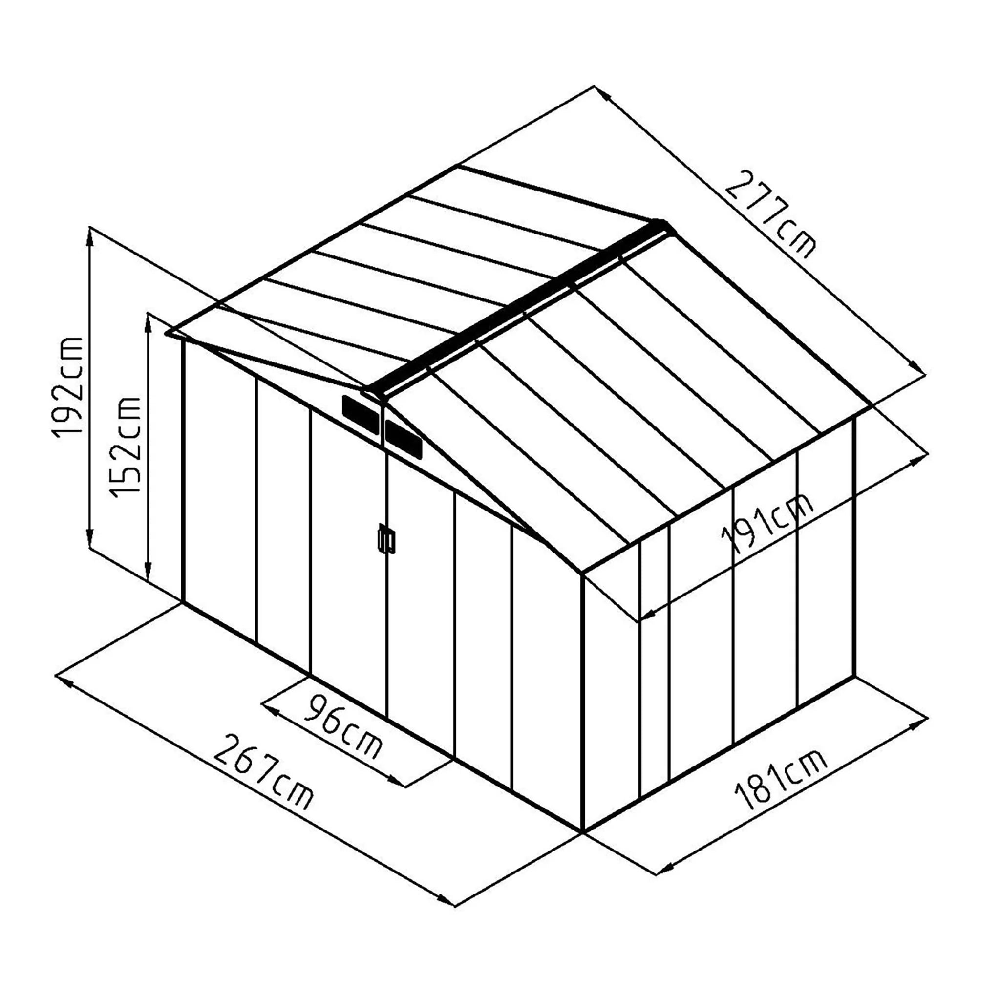 Fornorth Gerteschuppen, 5,29 m², Verde
