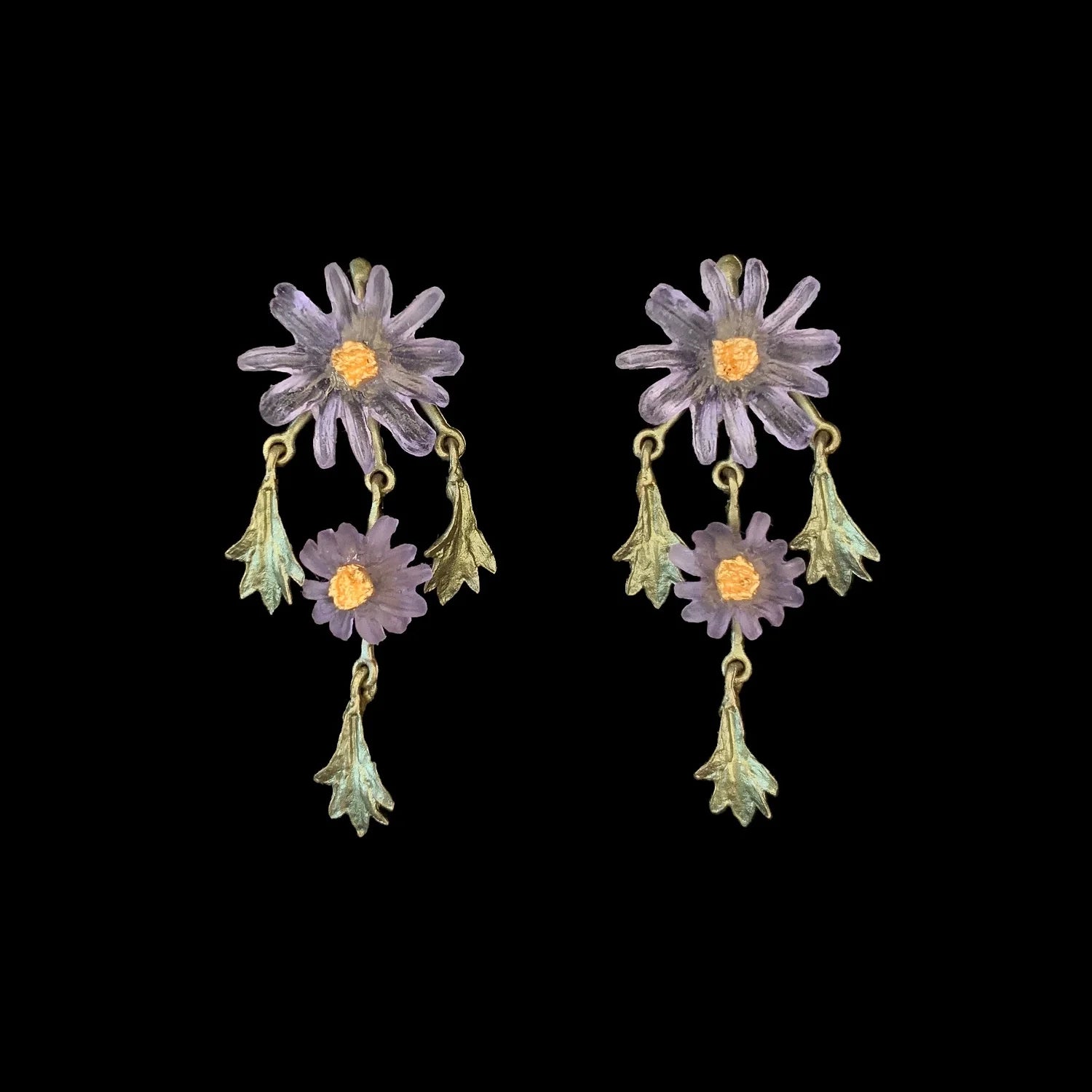 Aster - Orecchini a lobo con foglie