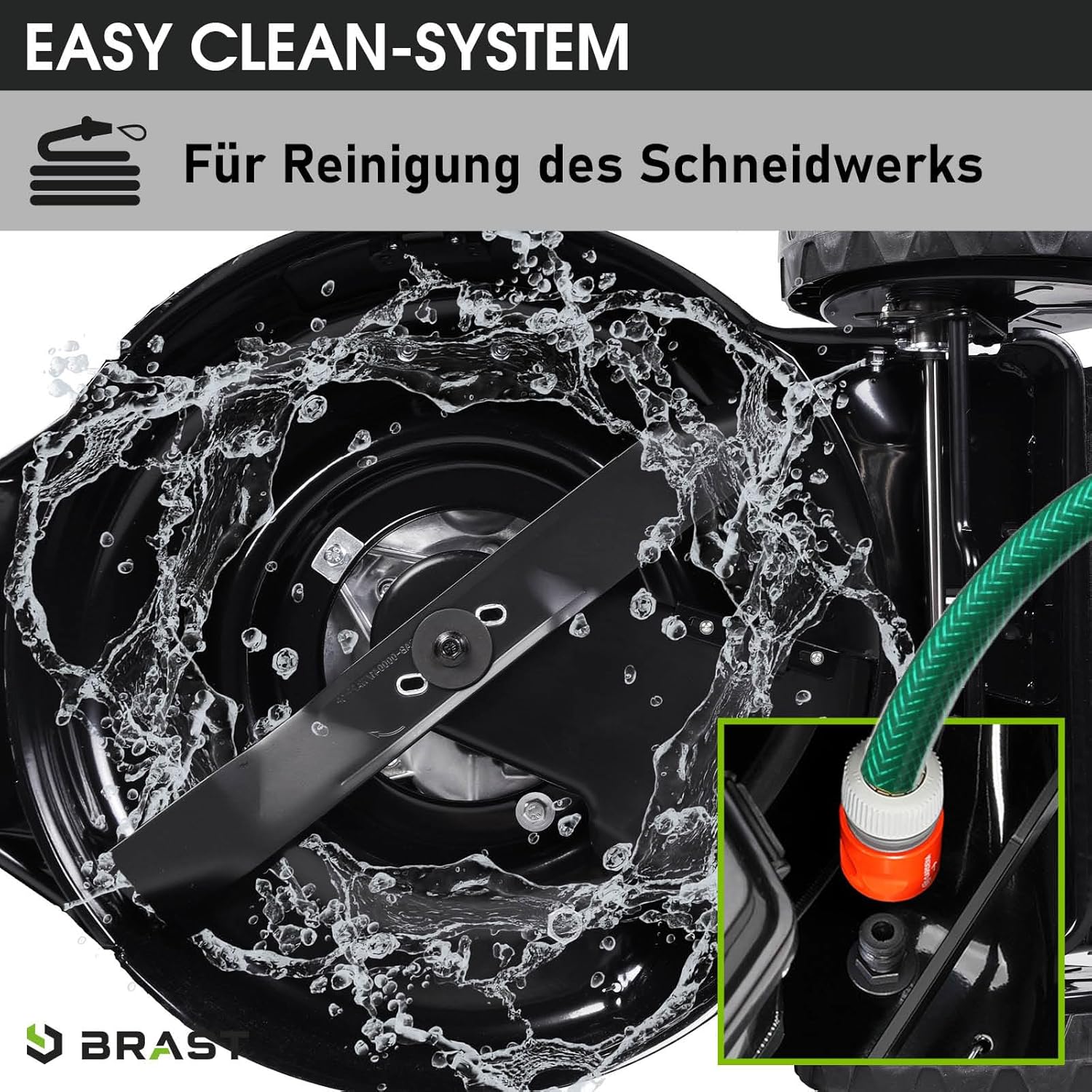 BRAST® Benzin Rasenmäher mit Antrieb | 3,5kW (4,76PS)-5,2kW(7PS) | 46-51cm Schnittbreite | viele Modelle | TÜV | 4 Takt OHV Motor | 30-80mm Schnitthöhe | 60L Fangkorb | Stahlgehäuse | RED LINE 7PS