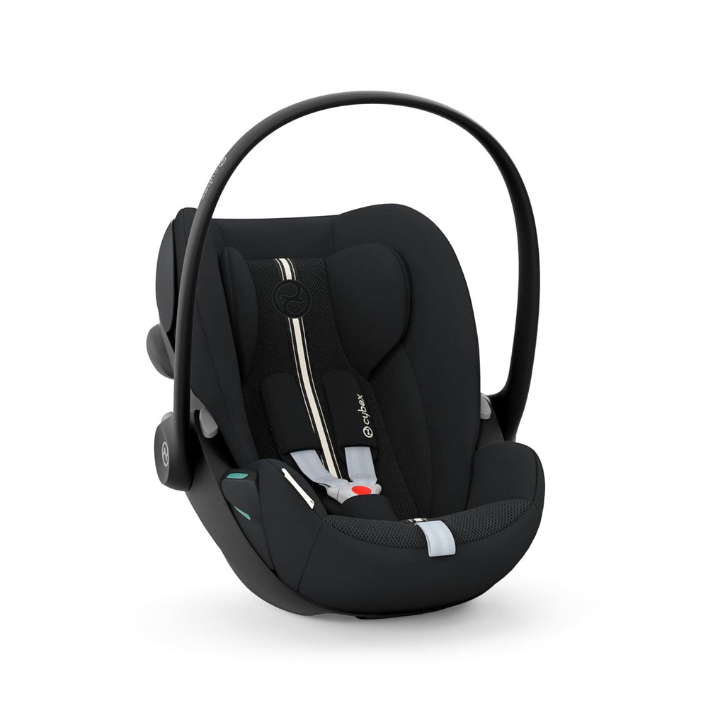 CYBEX Gold Babyschale Cloud G i-Size Plus, Inkl. Neugeboreneneinlage, Ab Geburt bis ca. 24 Monate, Für Kinder ab 40 cm bis 87 cm, Max. 13 kg, Moon Black