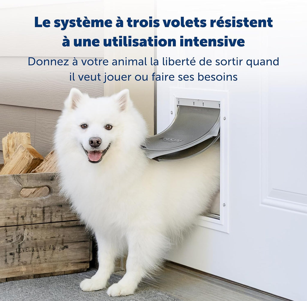 PetSafe Aluminium-Haustiertür für extremes Wetter , Energieeffiziente Katzen- und Hundeklappe, Für Haustiere bis 18 kg, Gre M