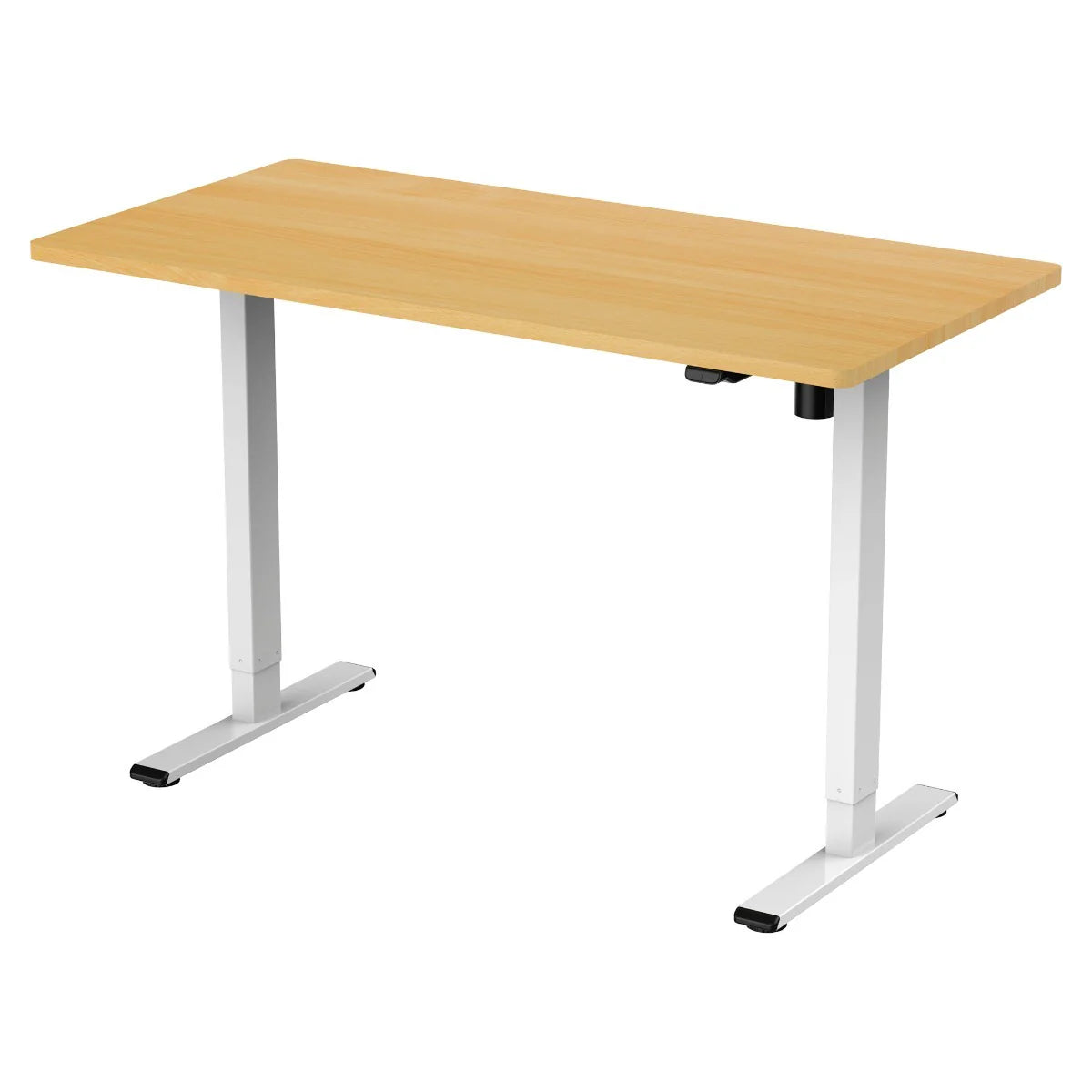 Lykke Elektrisch Hhenverstellbarer Schreibtisch M100, wei/Eiche, 120 x 60 cm