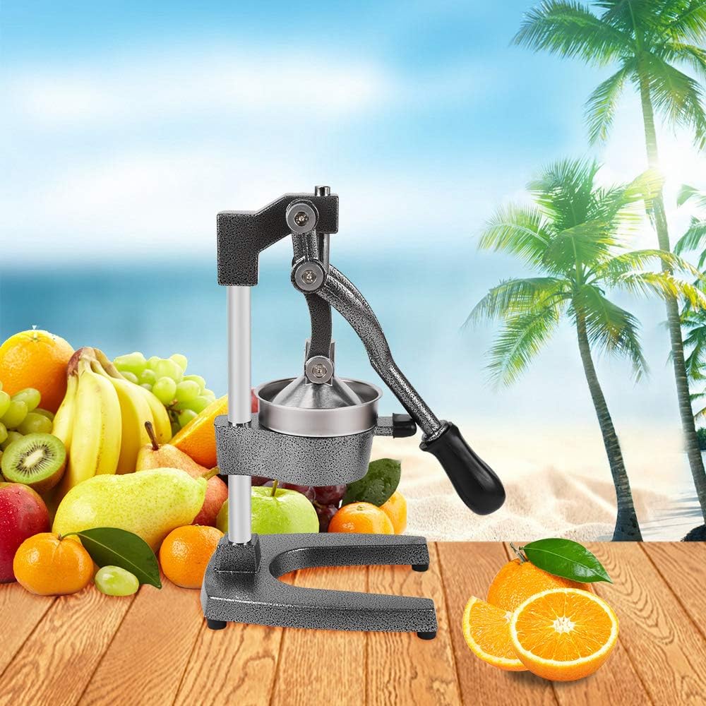 DAWOO Saftpresse Manuell - Professioneller Zitruspresse Edelstahl Manuelle Orangenpresse Hochwertiger Zitrus-Entsafter Orangensaft- und Limettenpresse (Schwarz)
