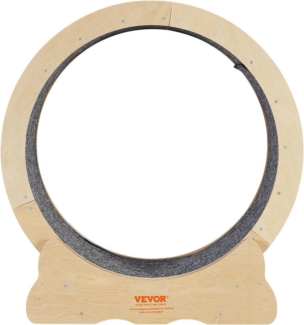 VEVOR Katzenlaufrad 1320x340x1415mm Laufrad Katzen aus Birken-& Pappelsperrholz Katzenrad Geruscharm Abnehmbare Innenmatte Cat Wheel Geeignet für Katzen mit einem Gewicht von 8kg bis 14kg