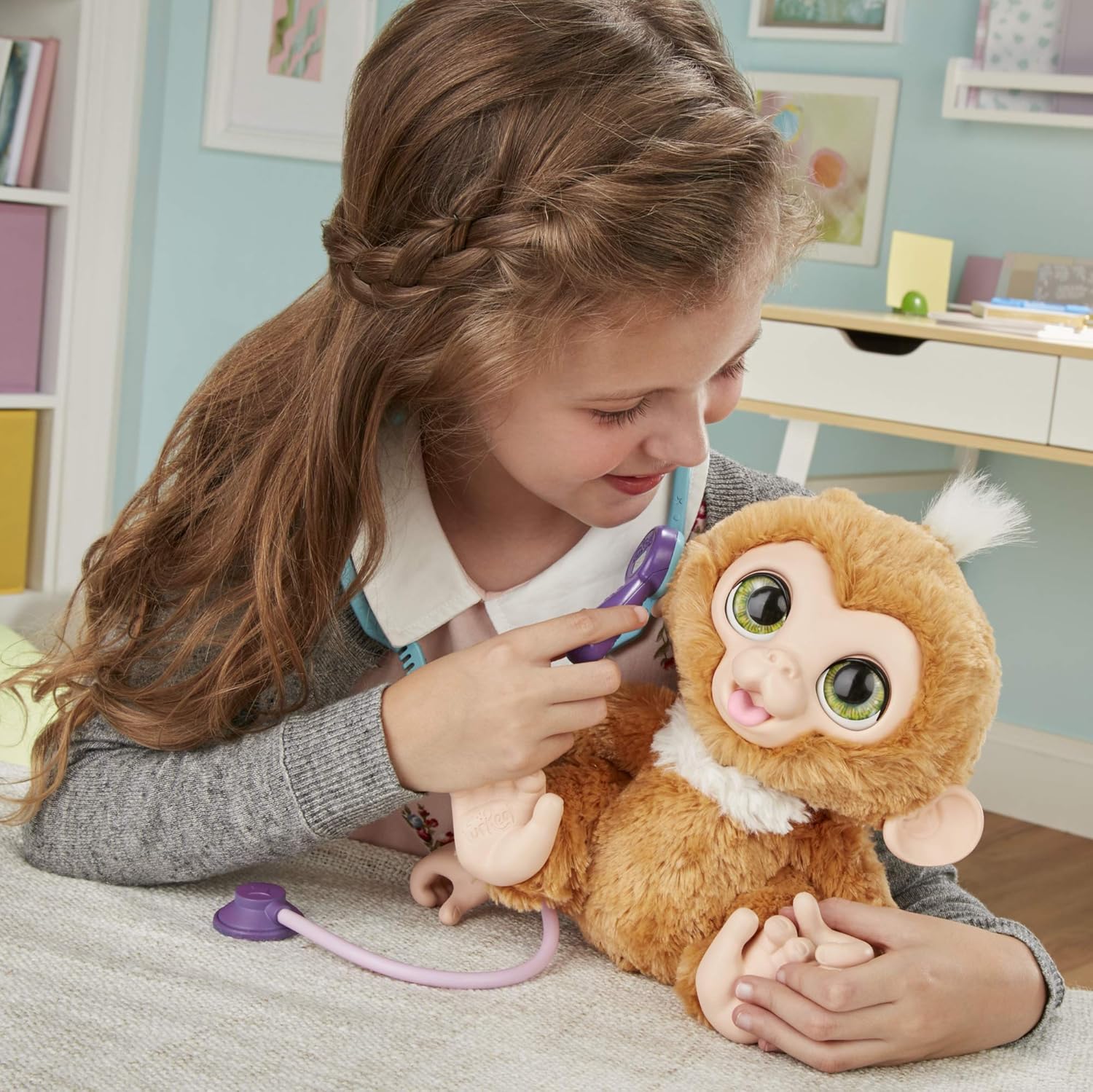 Hasbro FurReal E0367EU4 - Zandi il Piccolo Paziente, peluche interattivo