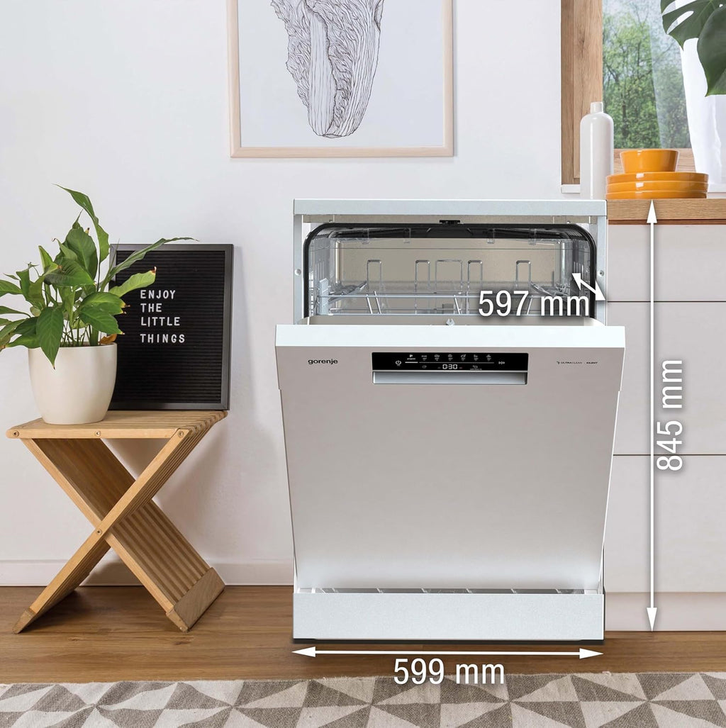 Gorenje GS642E90W Lavastoviglie a libera installazione, 60 cm, 13 coperti, Total AquaStop, protezione completa anti-trabocco, Programma Igiene, funzione SpeedWash, autopulizia, cestello portaposate UltraClean