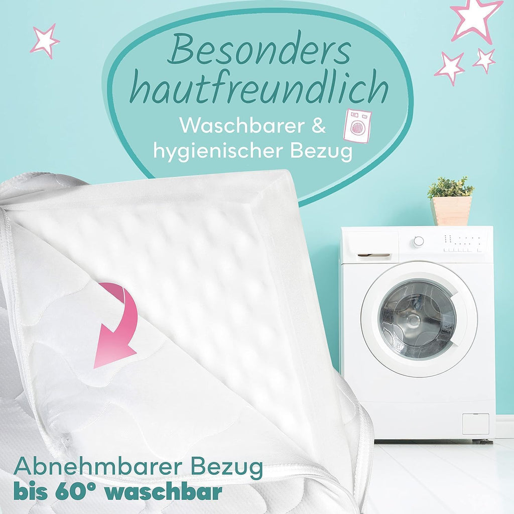 Sun Garden Kindermatratze 120x200 cm H3, Oeko Tex 100 Zertifiziert, Matratze für Kinderbett, Bezug waschbar, Optimale Matratze für Kinder, Bezug mit Klimafaser-Versteppung, Modell P1440 ComfortPur