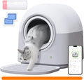ABRCT Lettiera per gatti autopulente PRO, lettiera autopulente XXL, pesabile, igienica, inodore, controllo tramite APP, grande capacità per più gatti, con tappetino per lettiera