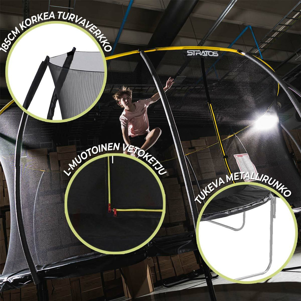 Stratos Trampolin 3,66 m mit Sicherheitsnetz