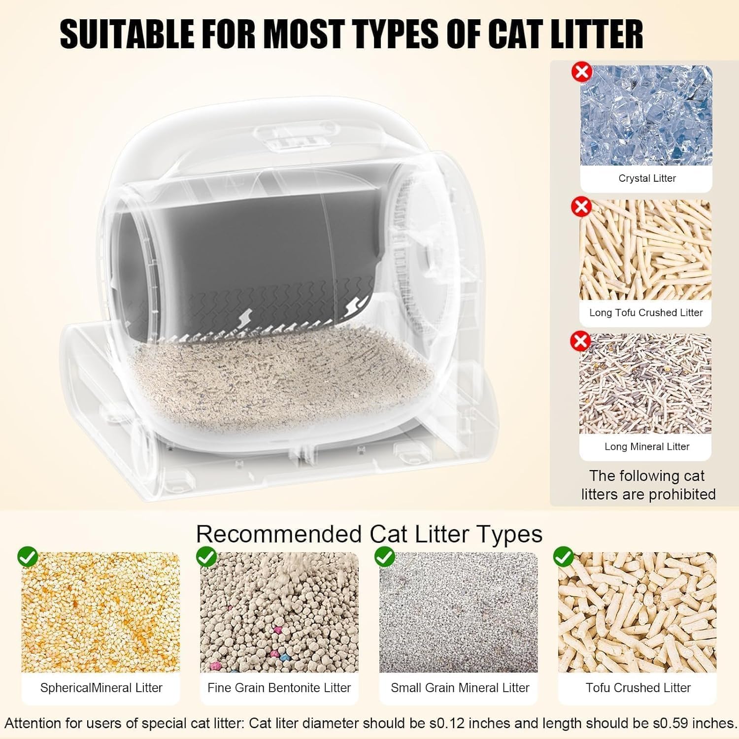 Lettiera Gatto Automatica Elettrica Cat Litter Box Selbstreinigende Automatisches Katzenklo XXL con APP Lettiera Elettrica Chiusa per Gatti di Taglia Grande (Tipo A)