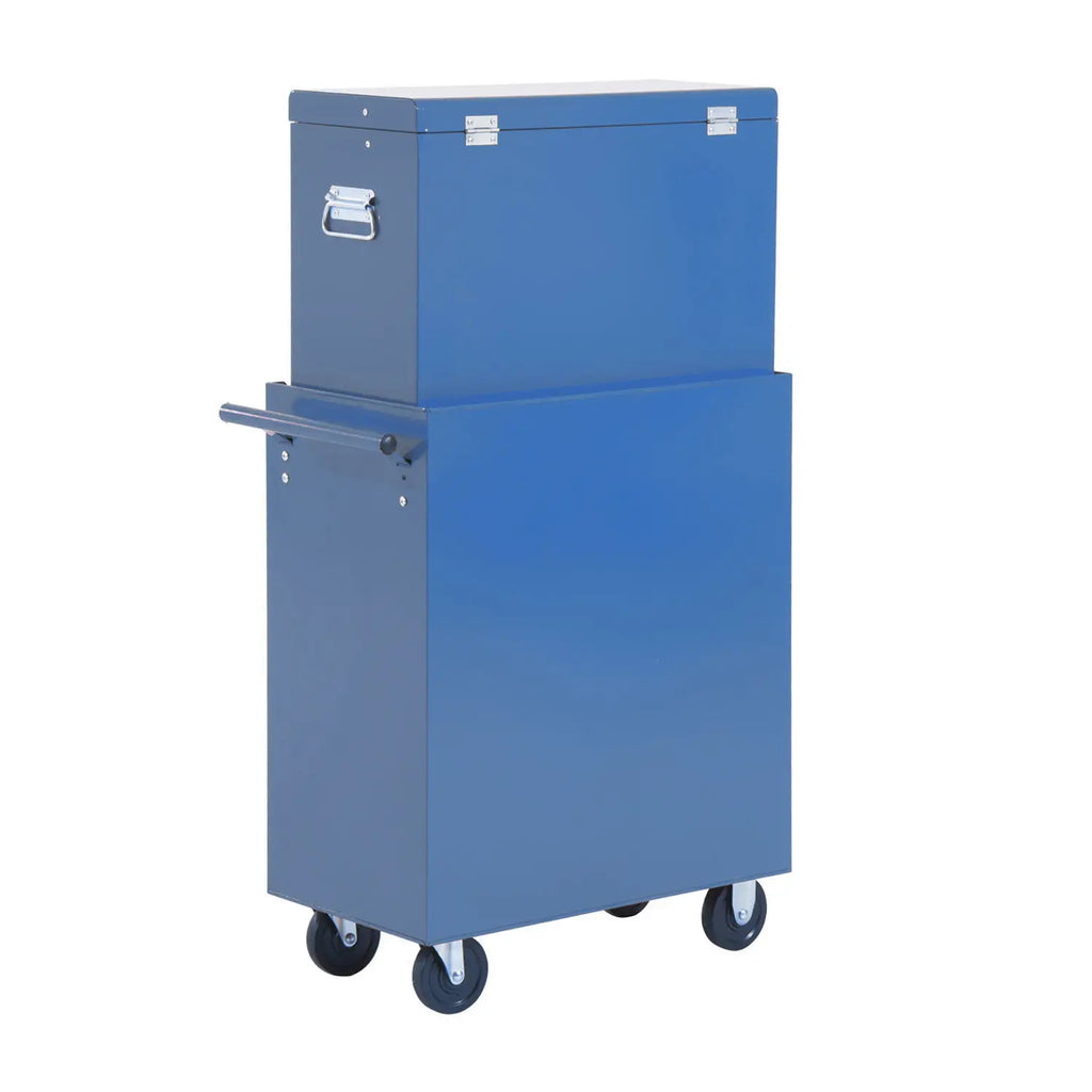 HOMCOM Carrello Portautensili Carrello da Officina a 16 Cassetti con Ruote e Chiusura a Chiave