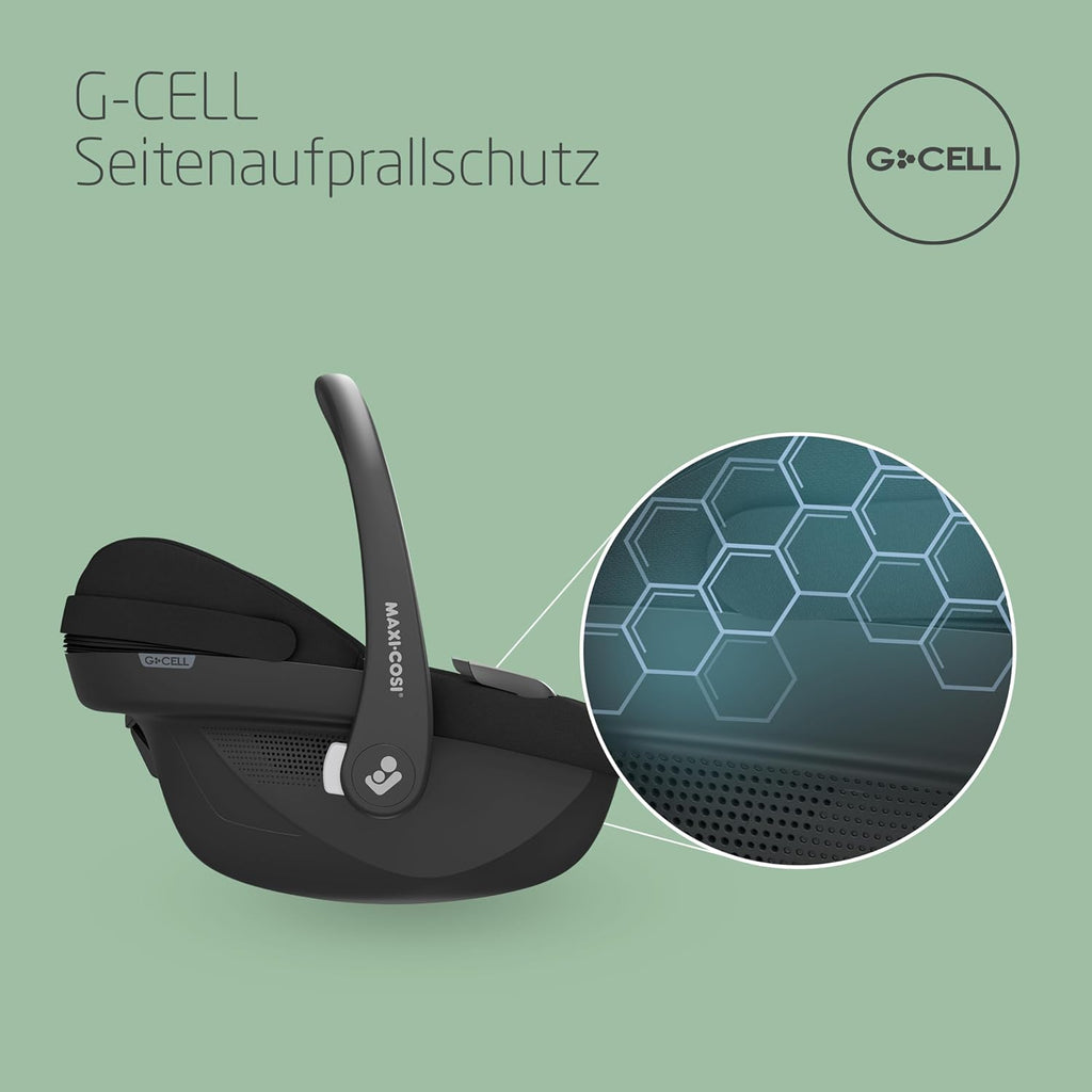 Maxi-Cosi Pebble 360 Pro, Seggiolino auto reclinabile SlideTech, da 0 a 15 mesi, da 0 a 13 kg, da 40 a 87 cm, per i seggiolini auto girevoli FamilyFix 360 Pro, G-CELL Side Impact Protection, Tonal Graphite