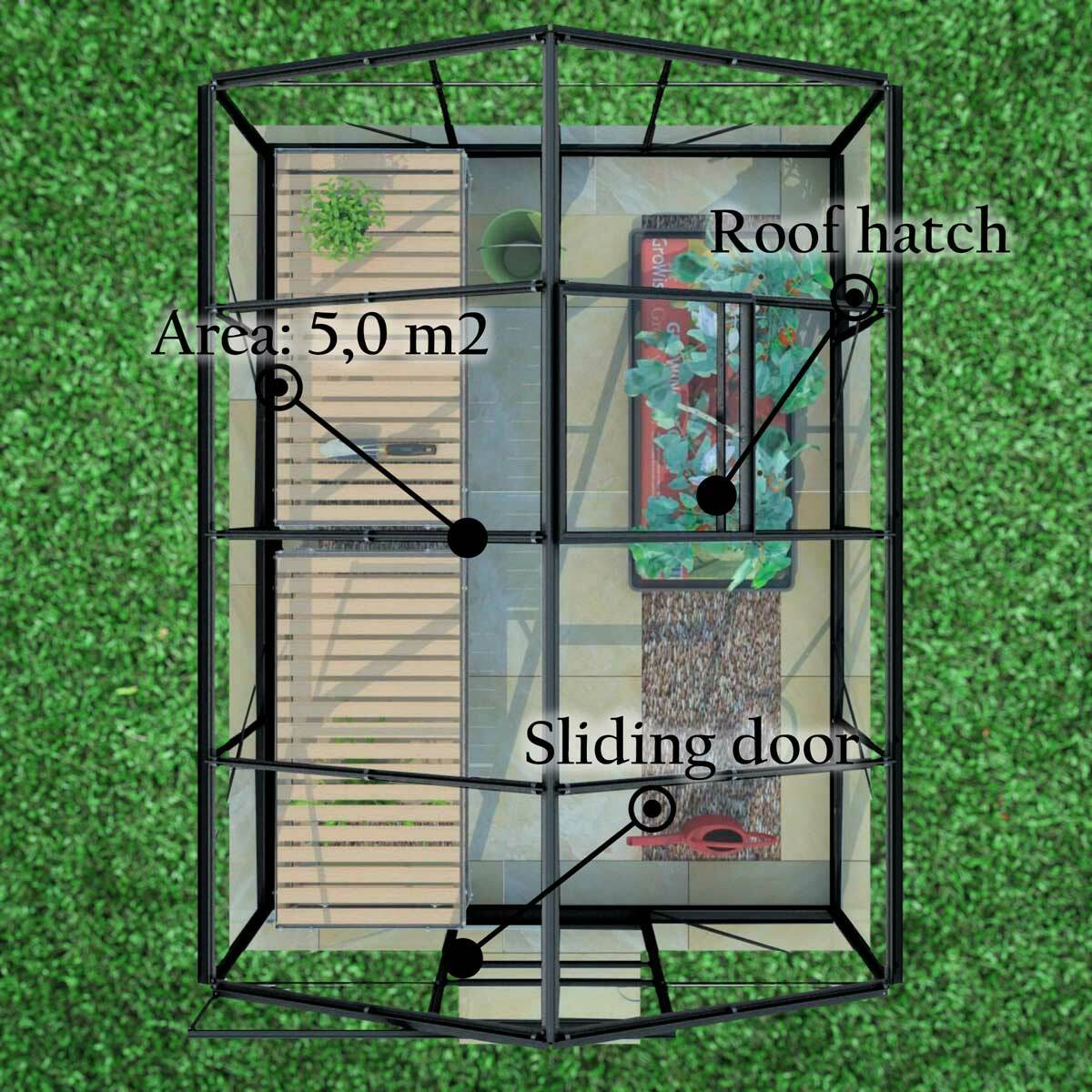 Serra Lykke Hybrid 5m², nero