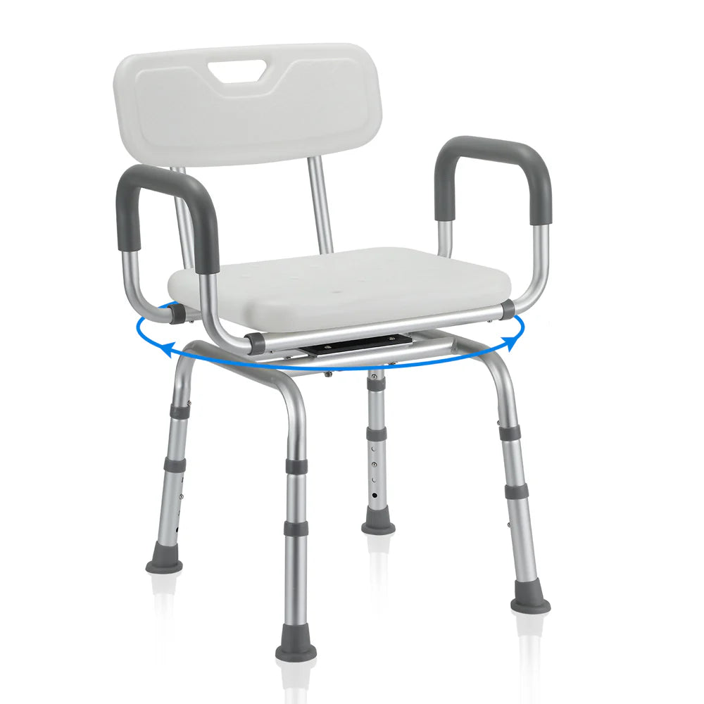 Sonnewelt Sgabello da doccia, sedile doccia girevole a 360°