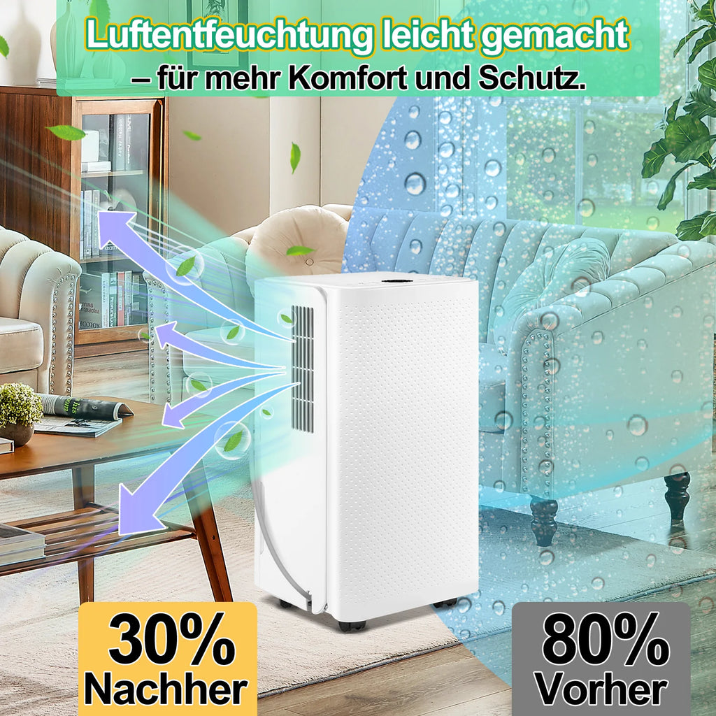 Sonnewelt Luftentfeuchter 16L mit Timerfunktion, Wschetrockungsfunktion, Abtaufunktion