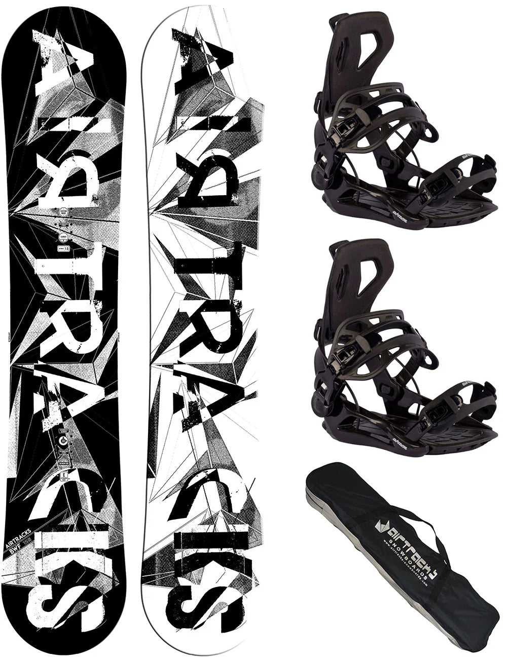 Set Snowboard Uomo BWF Camber Wide + Attacchi Snowboard Master Pro + Borsa SB