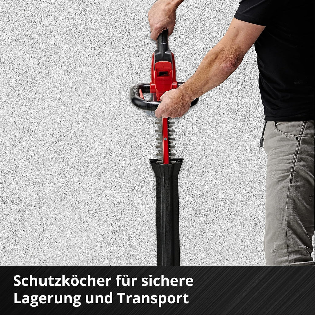 Einhell Tagliasiepi a batteria ARCURRA 18/55 Power X-Change (18 V, lunghezza di taglio 55 cm, distanza tra i denti 18 mm, incl. raccoglitore per residui di taglio, impugnatura anteriore sottile, senza batteria)