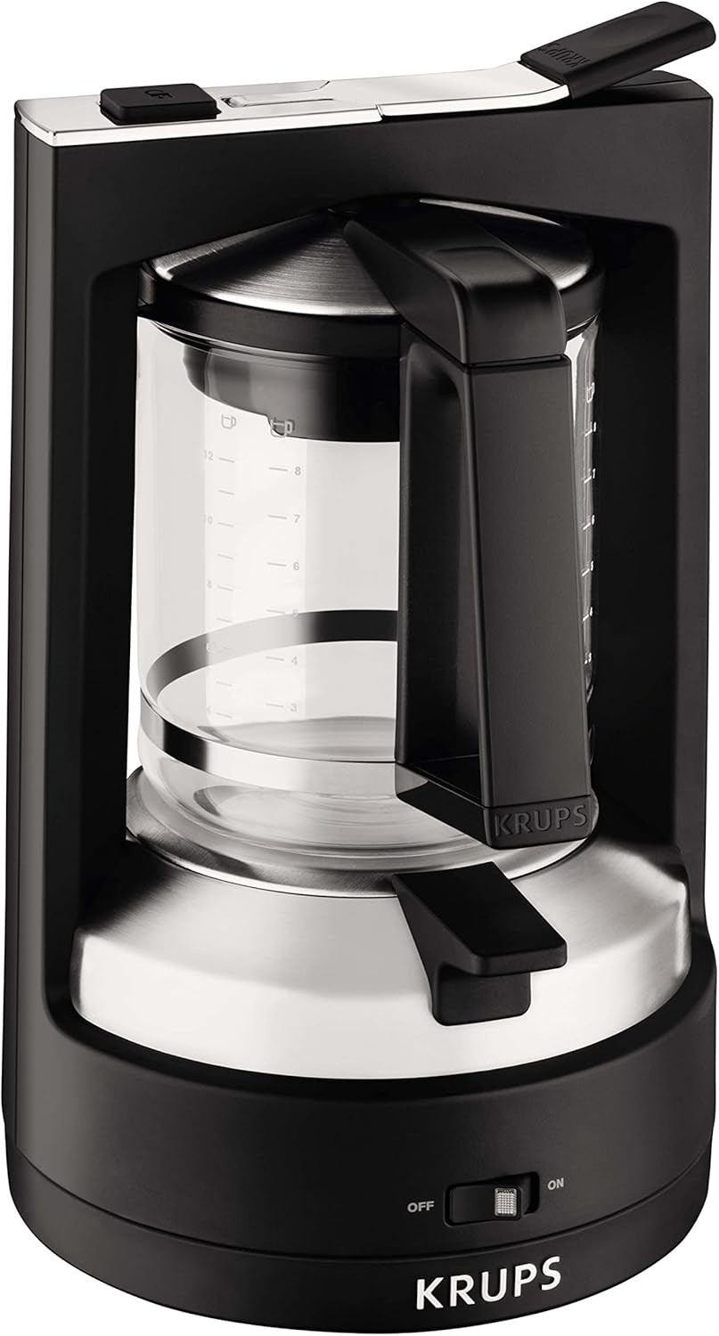 Krups KM4689 Macchina da caffè con filtro T8 | 850 Watt | Spegnimento automatico | 8-12 tazze | Interruttore on/off illuminato | Nero