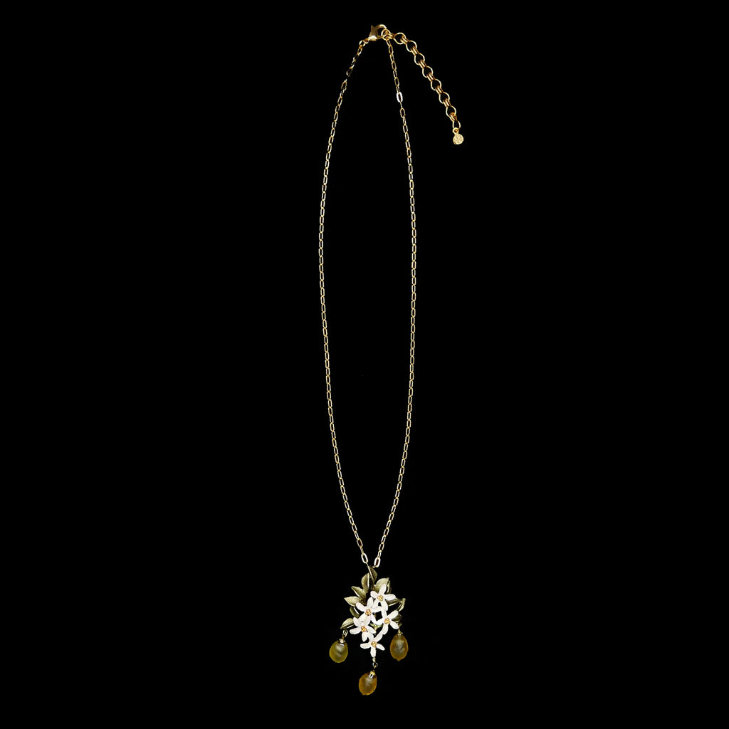 Spilla/collana a forma di limone con ciondolo