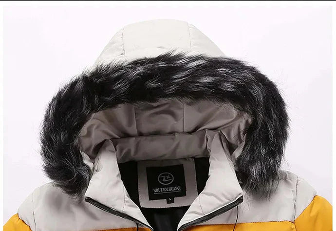 Giacca invernale termica da uomo con cappuccio
