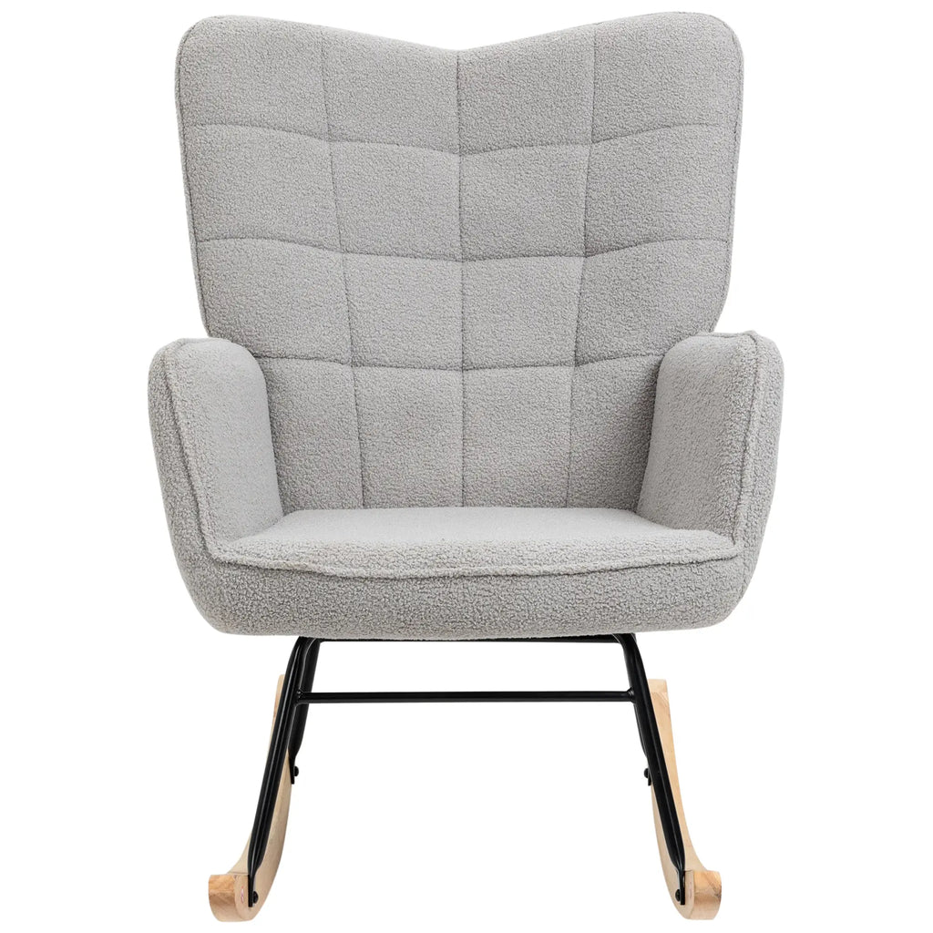HOMCOM Schaukelstuhl Wohnzimmer Schwingsessel elegant gemütlich