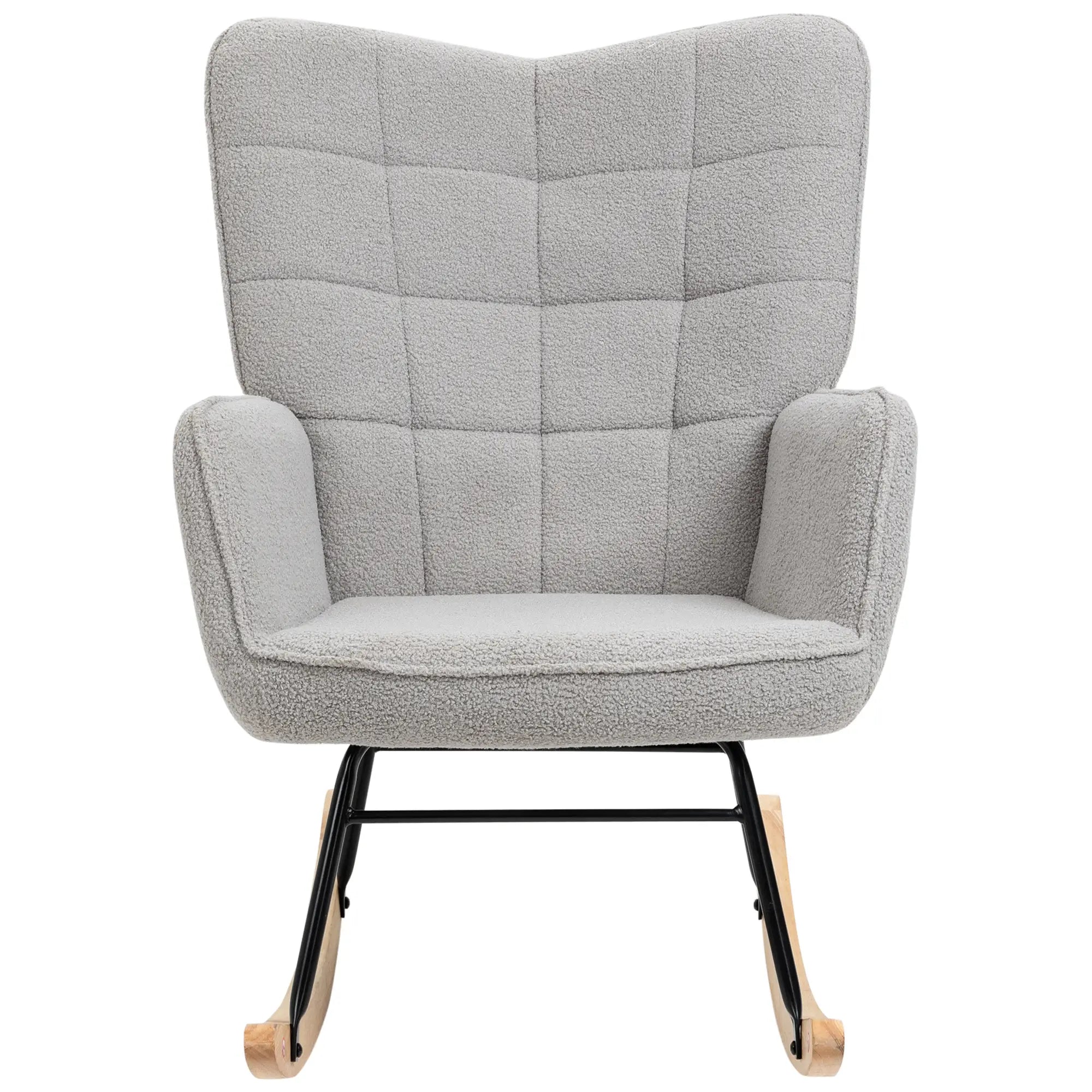 HOMCOM Schaukelstuhl Wohnzimmer Schwingsessel elegant gemütlich