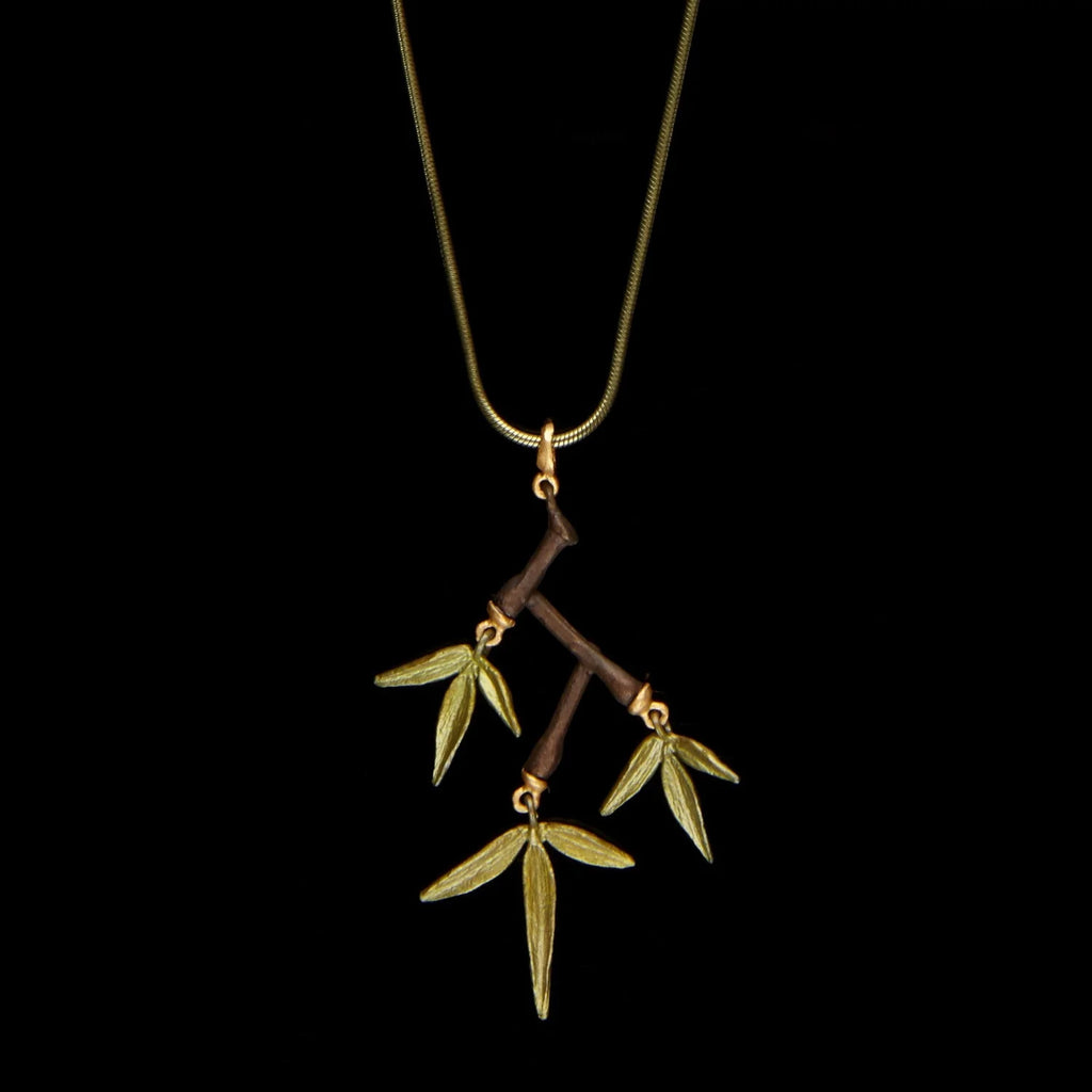 Bambù - Collana con ciondolo a ramo