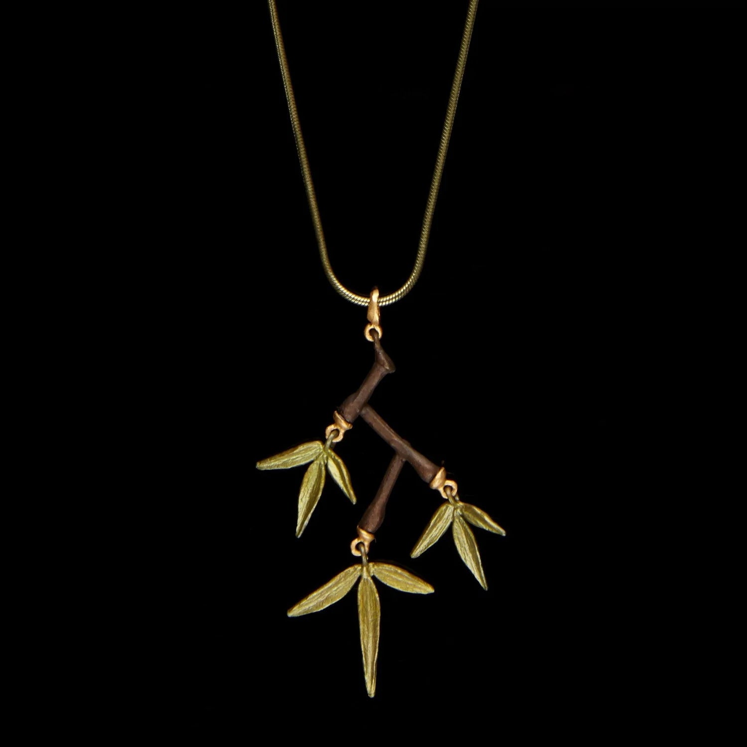 Bambù - Collana con ciondolo a ramo