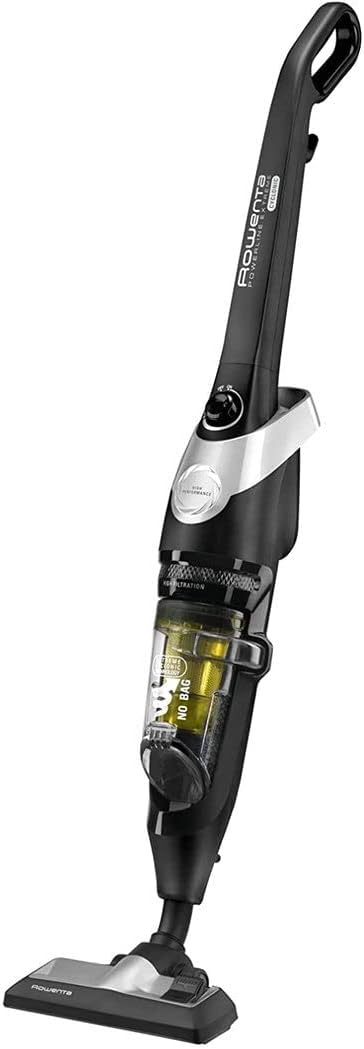 Rowenta RH8155 Powerline Extreme Cyclonic | Beutelloser Handstaubsauger mit Netzkabel | neue hchst gleitfhige Düse | sehr leise | hohe Saugleistung ohne Beutel | Schwarz/Silber/Gelb