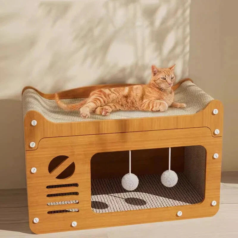 Katzenparadies - Casa multifunzione per gatti tiragraffi e da gioco