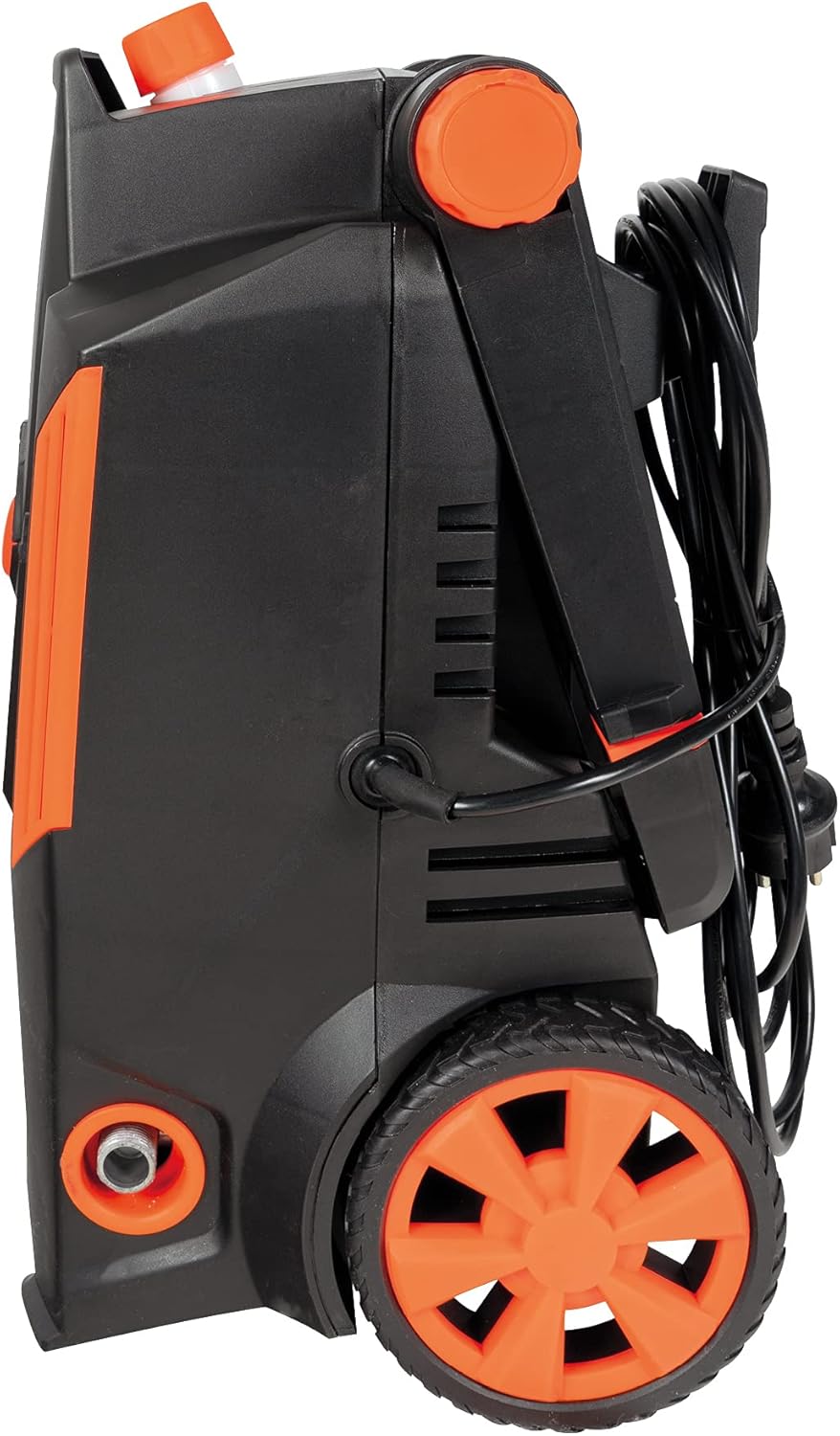 Idropulitrice DELTAFOX - pressione max 135 bar - 1800 W - portata max 420 l/h - tubo flessibile 5m - cavo 5m - serbatoio detergente 0,8L - avvolgitubo - pompa in alluminio