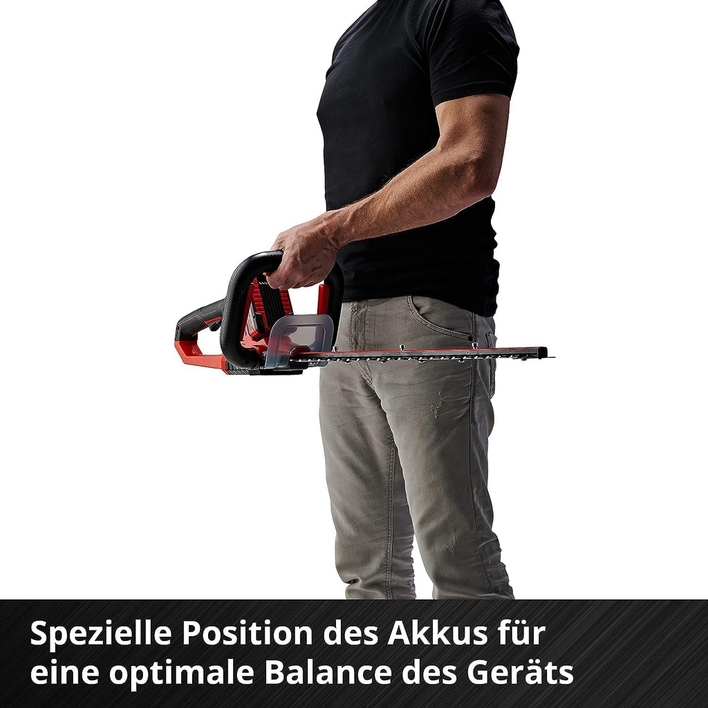 Einhell Tagliasiepi a batteria ARCURRA 18/55 Power X-Change (18 V, lunghezza di taglio 55 cm, distanza tra i denti 18 mm, incl. raccoglitore per residui di taglio, impugnatura anteriore sottile, senza batteria)