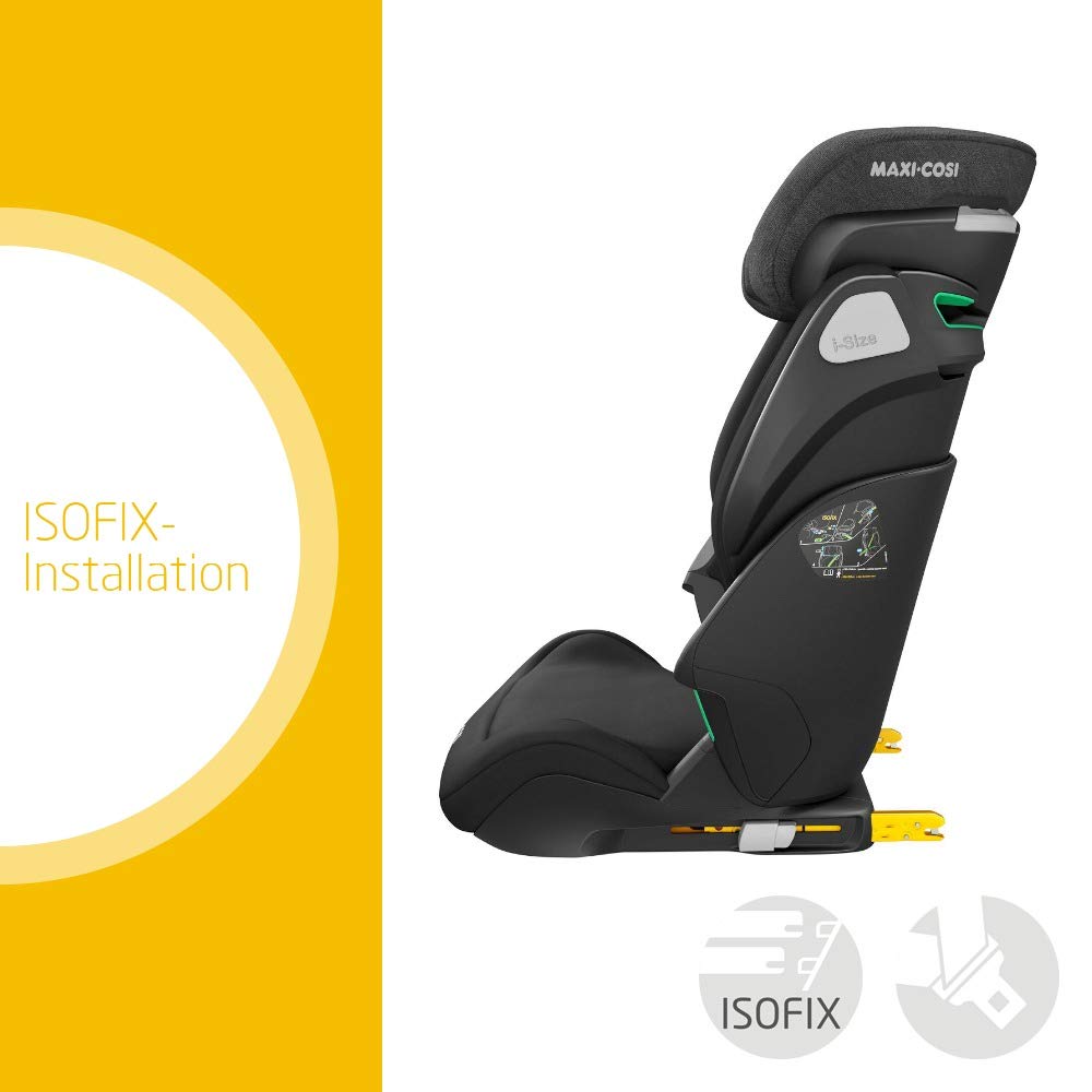 Maxi-Cosi Kore i-Size Seggiolino Auto, 3,5–12 anni, 100–150 cm, Seggiolino ISOFIX, Altezza/larghezza regolabile, Side Protection System Plus, Installazione facile e veloce, Authentic Graphite