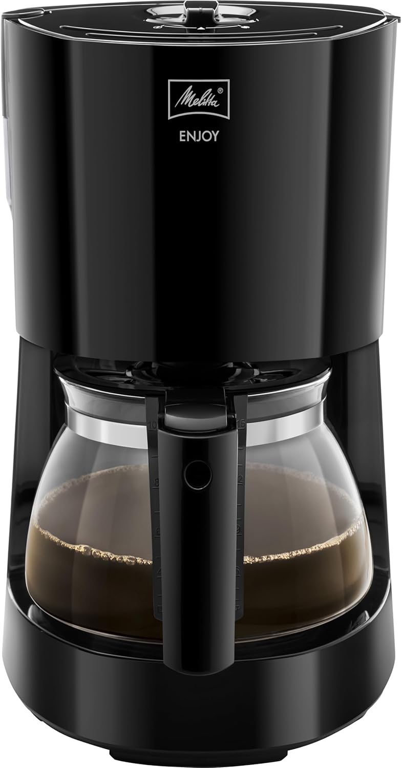 Melitta Enjoy - Macchina da caffè con filtro - con caraffa termica - sistema antigoccia - 8 tazze - bianco (1017-05)