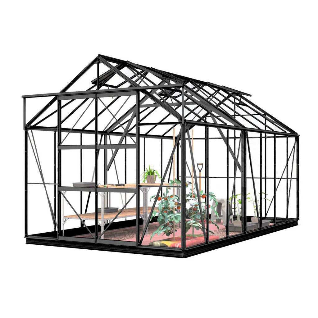 Lykke Gewchshaus Hybrid 11,3m2, schwarz