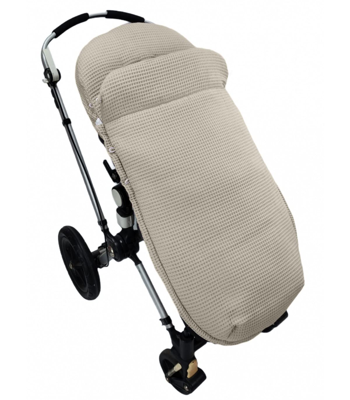 Universal Fußsack für Kinderwagen oder Buggy – Waffle – Handmade – Nenel (Grau)