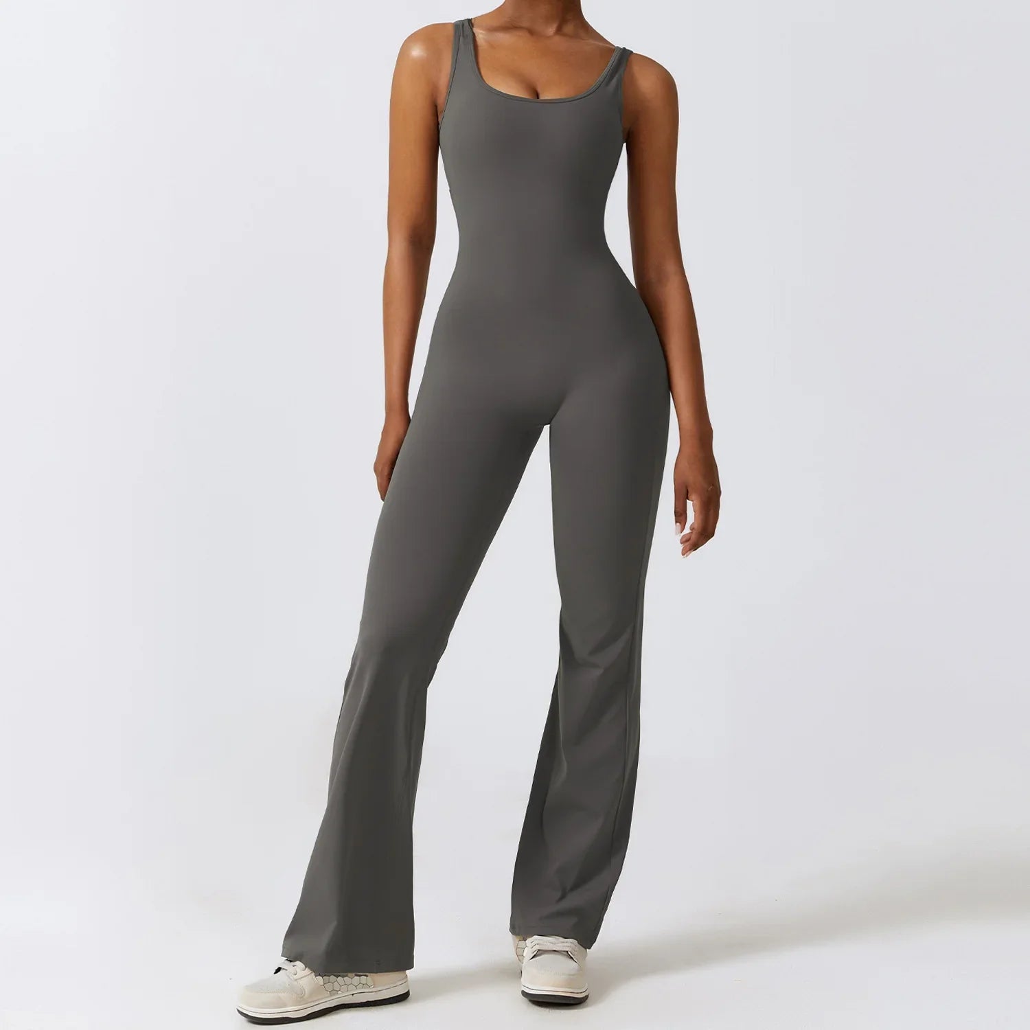 Leggings a vita alta elasticizzati per allenamento e top corto