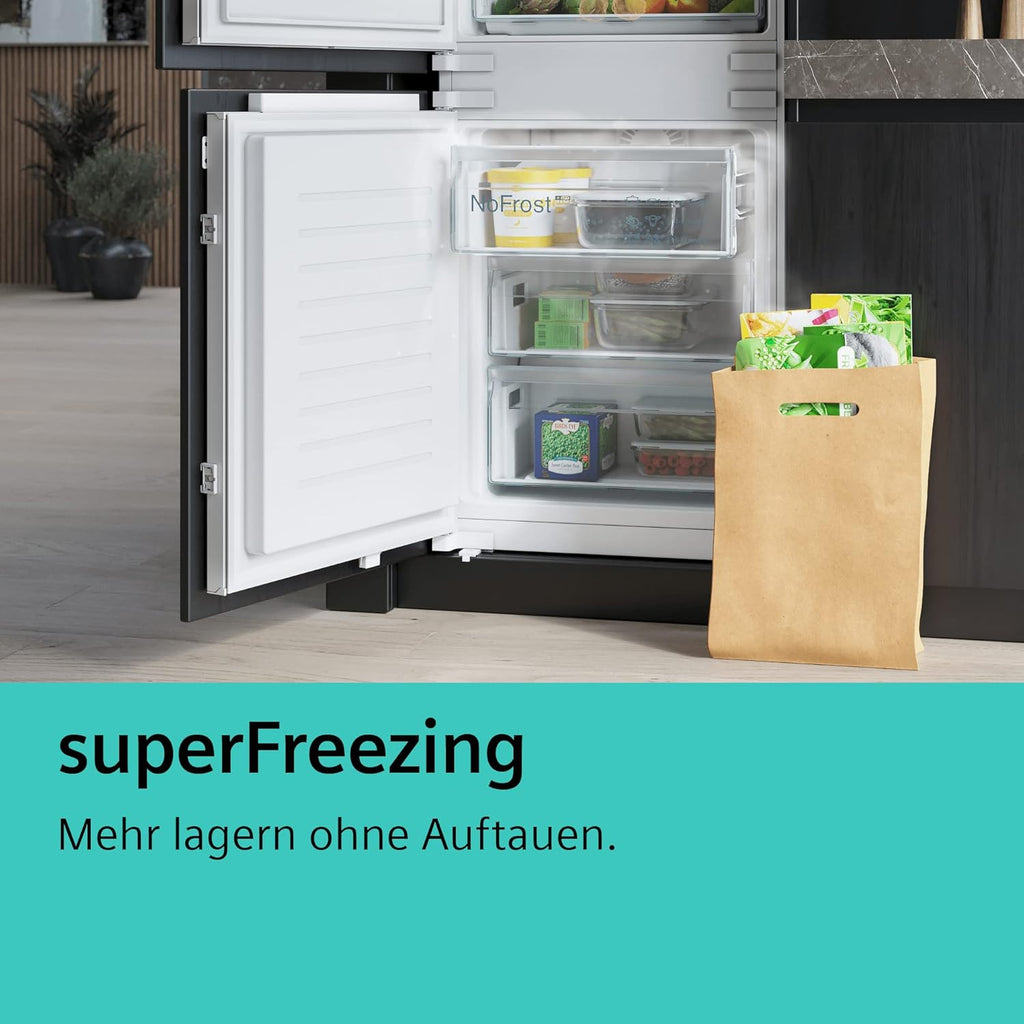 Frigorifero Multic дверный SIEMENS KF96NVPEA iQ300, 183 x 91 cm, 405 L di refrigerazione e 200 L di congelamento, hyperFresh per una freschezza più duratura, noFrost per non sbrinare mai più, superCooling per un raffreddamento più rapido