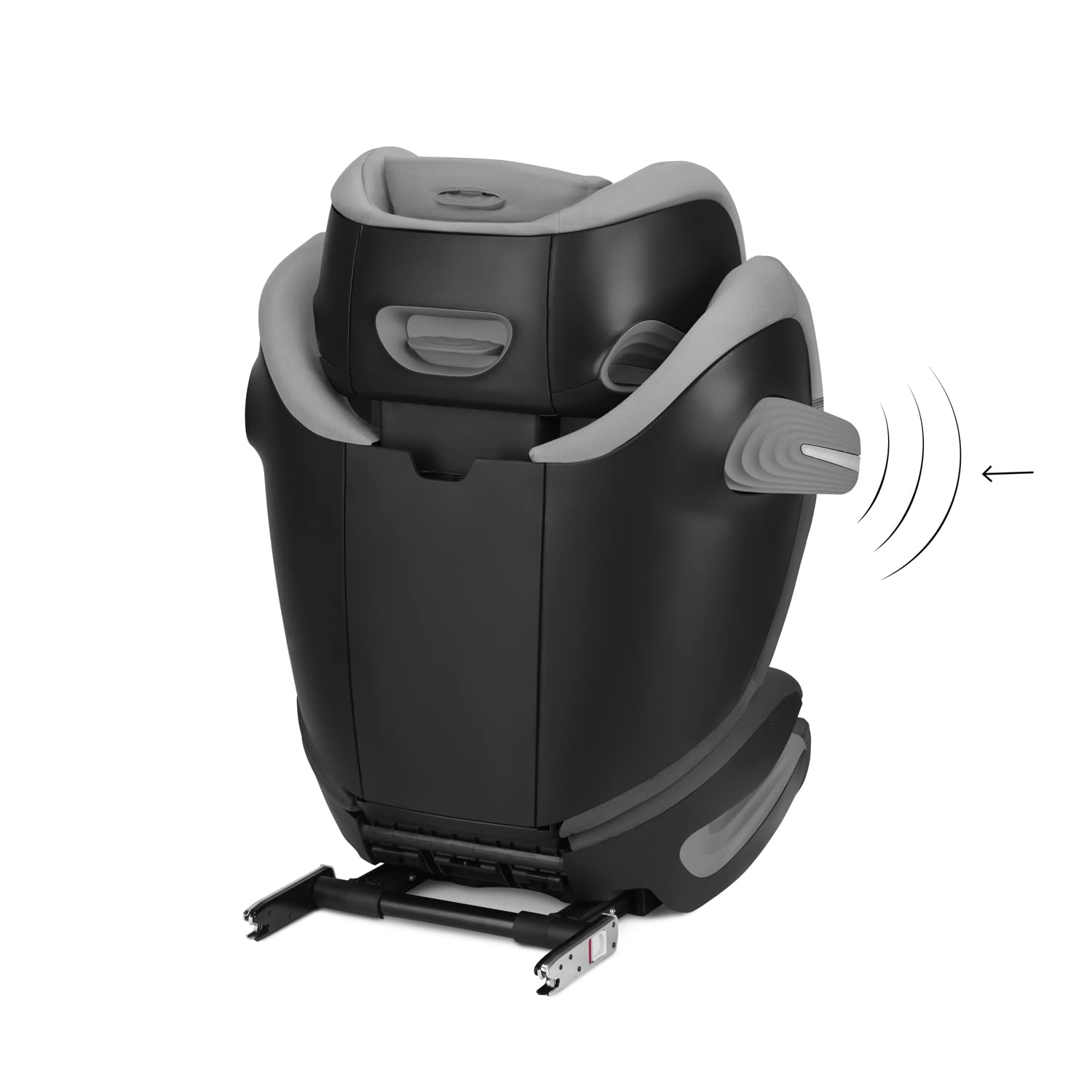 CYBEX Gold Seggiolino auto Solution S2 i-Fix, Per auto con e senza ISOFIX, 100-150 cm, Da 3 a 12 anni circa (15-50 kg), Lava Grey
