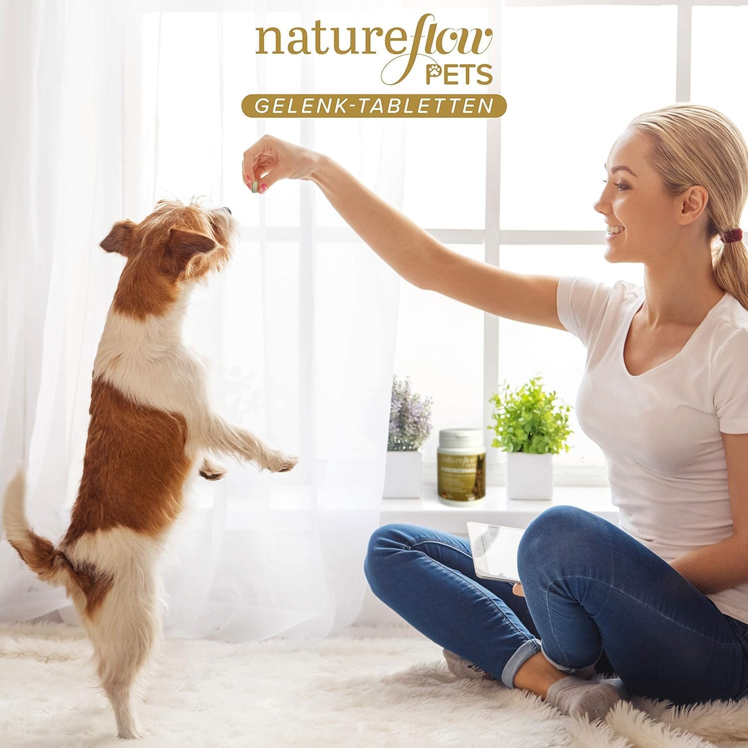 NATUREFLOW Compresse Articolari Cani – Confronto MOLTO BUONO Made in Germany con Cozza Verde, MSM e Artiglio del Diavolo - Non capsule, elevata accettazione Compresse Articolari Cane - 300 Pezzi Fornitura