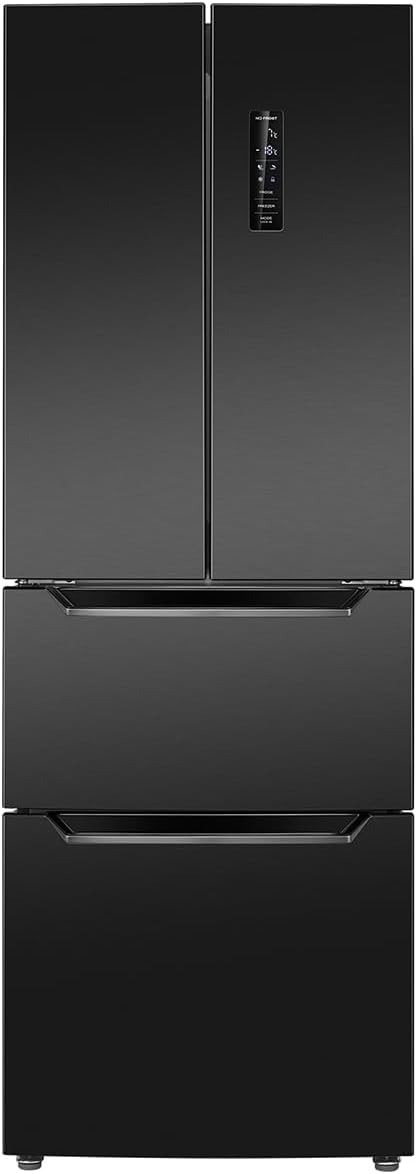 Bomann® Frigorifero con Congelatore | Congelatore No-Frost | Frigorifero da 186 cm | 39 dB | Combinato Frigorifero-Congelatore con MultiAirflow | 320L | Combinato Frigorifero-Congelatore No-Frost | KG 7361 nero-inox