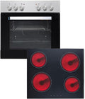 PKM KH-BIC3-I GK IX-2 Set forno da incasso in acciaio inox 60 cm con piano cottura in vetroceramica